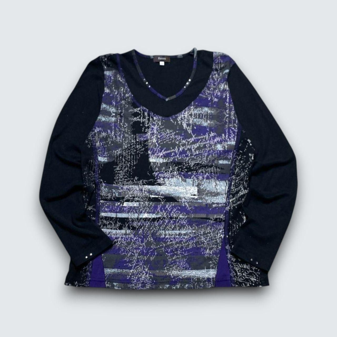 Japanese Brand 00s Graphic Longsleeve Tee Black/Purple M Size US M / EU 48-50 / 2 - 1 Thumbnail