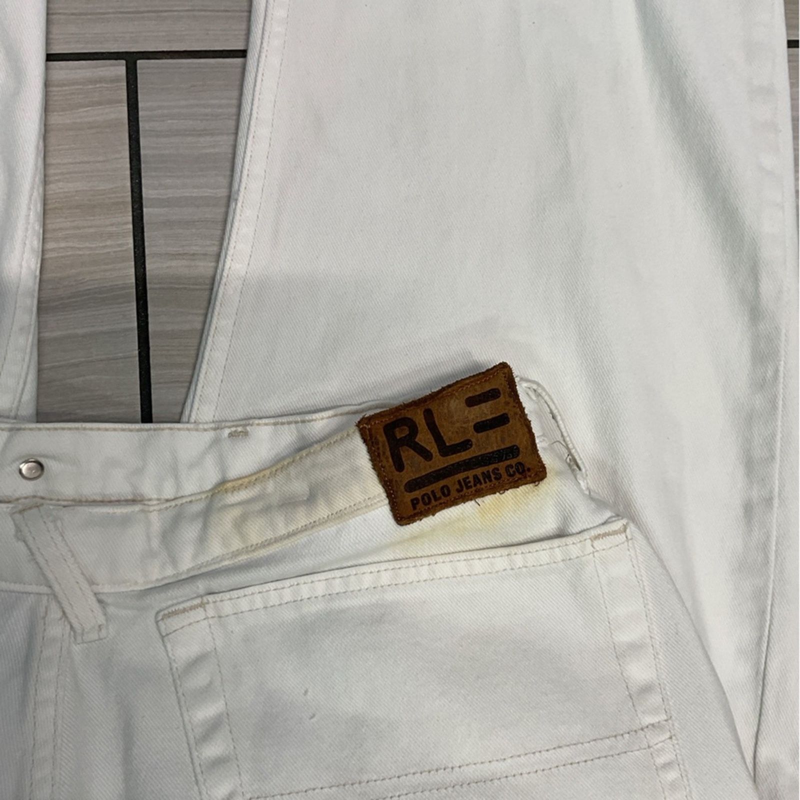 Polo Ralph Lauren 90’s Polo Ralph Lauren White Denim Jeans Size US 32 / EU 48 - 7 Thumbnail