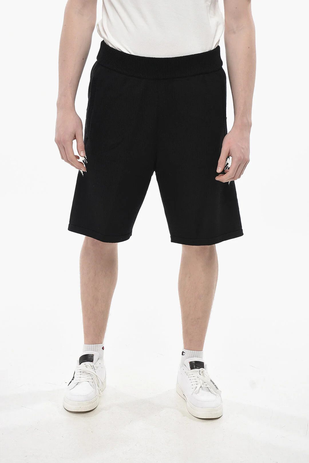 Palm Angels og1mm0326 Knit Short in Black Size US 36 / EU 52 - 1 Thumbnail