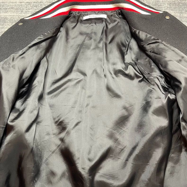 Givenchy Givenchy Black and White Wool Baseball Jacket with Leather Size US L / EU 52-54 / 3 - 6 Thumbnail