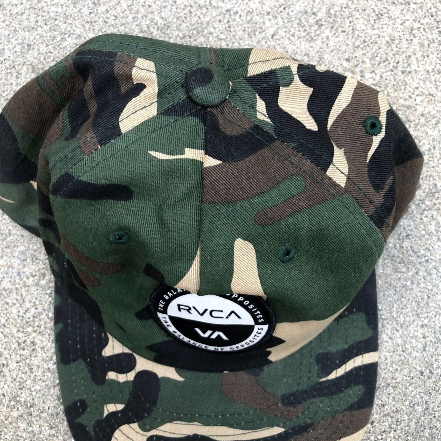 RVCA RVCA The Balance of Opposites Hat Men's Camo Snapback One Size Green Cap Size ONE SIZE - 3 Thumbnail