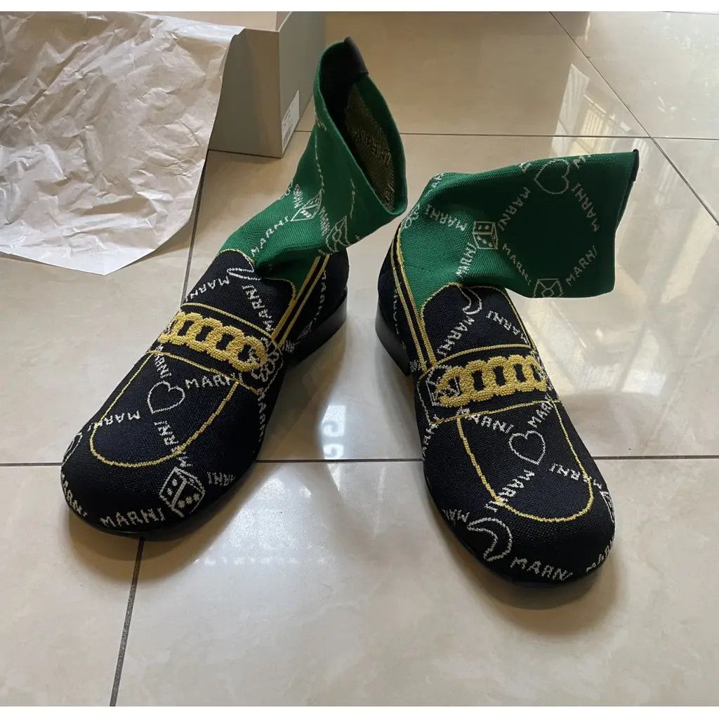 Marni o1y0225 Logo-Print Hi-Top Sneakers in Multicolor Size US 10 / EU 43 - 3 Thumbnail