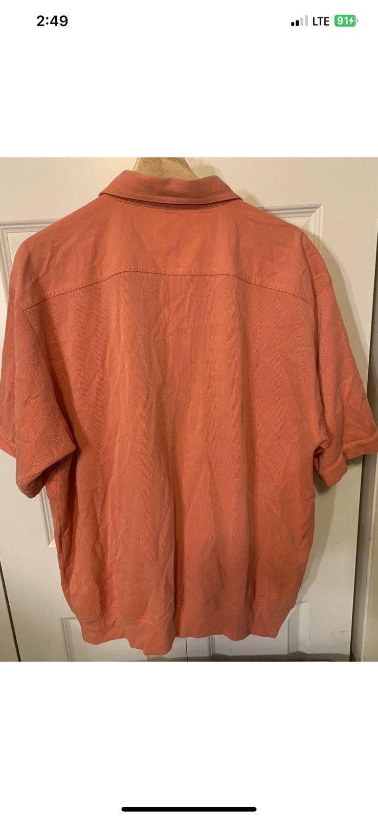 Norm Thompson Vtg Norm Thompson mens sz XL orange button shirt polo Size US XL / EU 56 / 4 - 7 Thumbnail