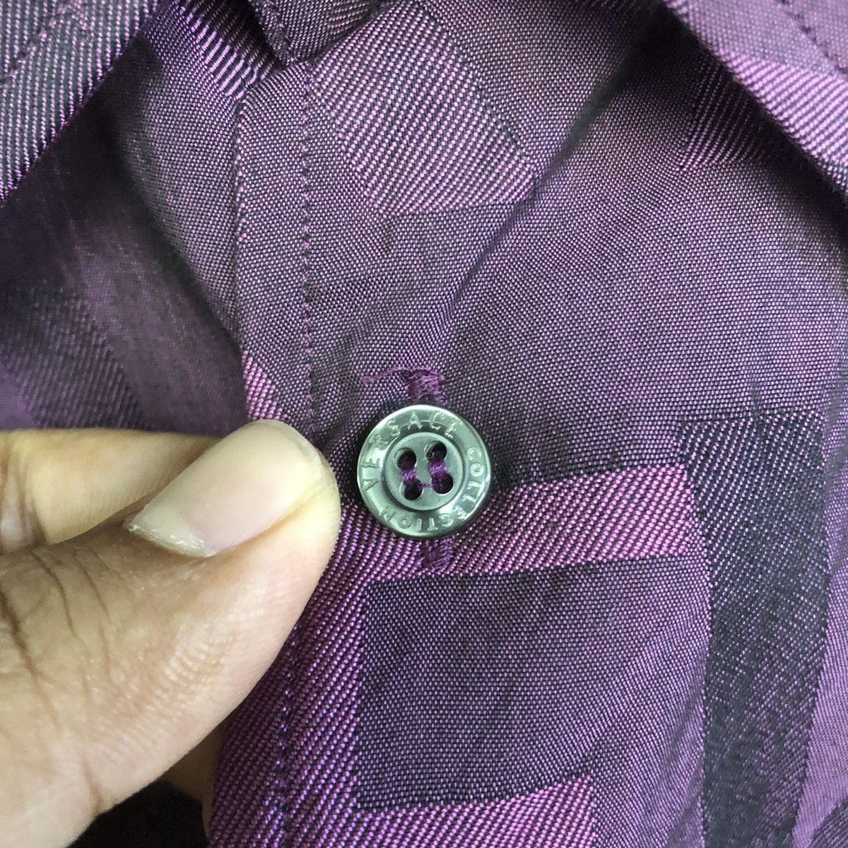 Versace VERSACE COLLECTION SPELLOUT BUTTON SHIRT Size US L / EU 52-54 / 3 - 10 Thumbnail