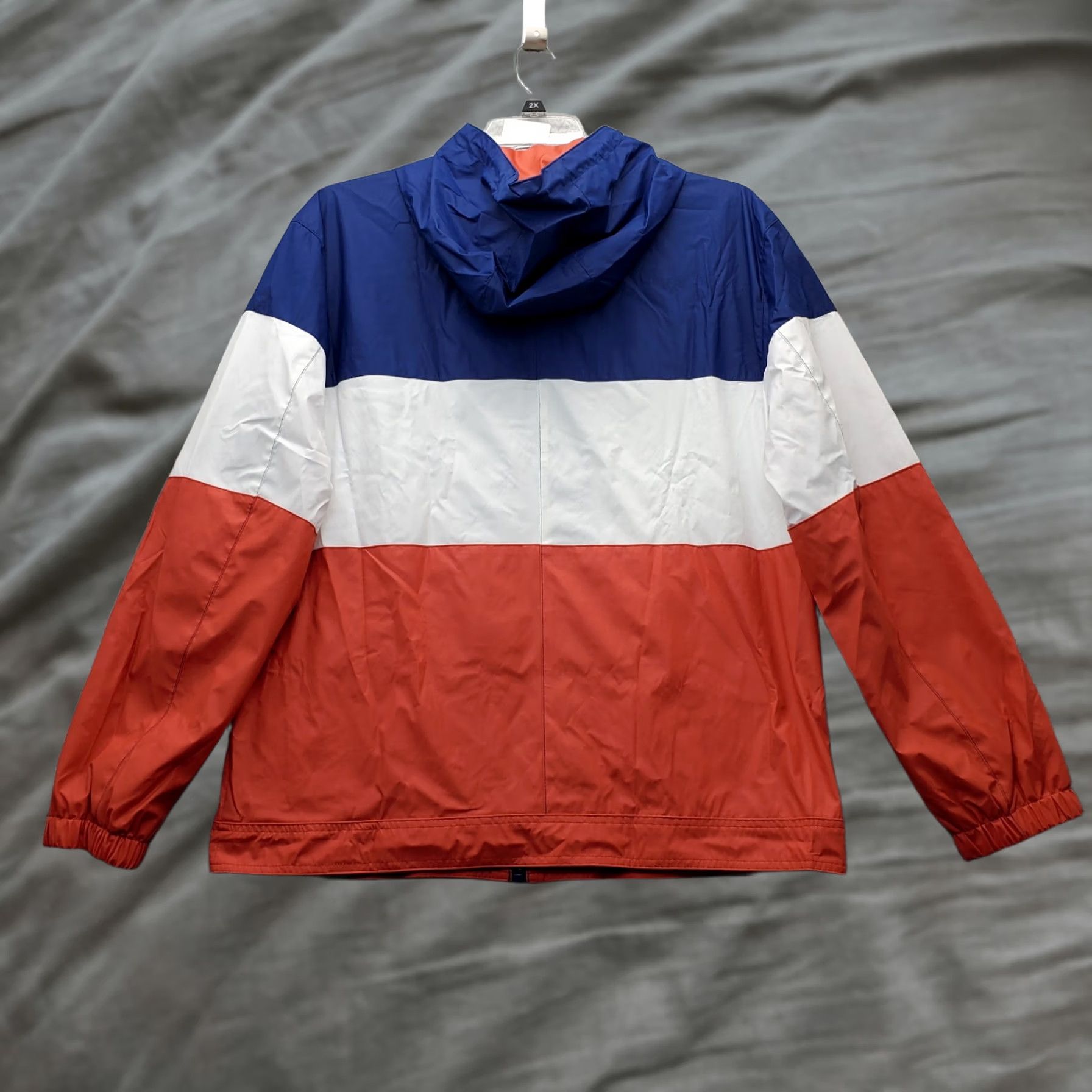 Club Room Club Room Rain Hoodie Mens L Multi Patriotic Colorblock Thermal Lined Zipper Size US L / EU 52-54 / 3 - 1 Thumbnail