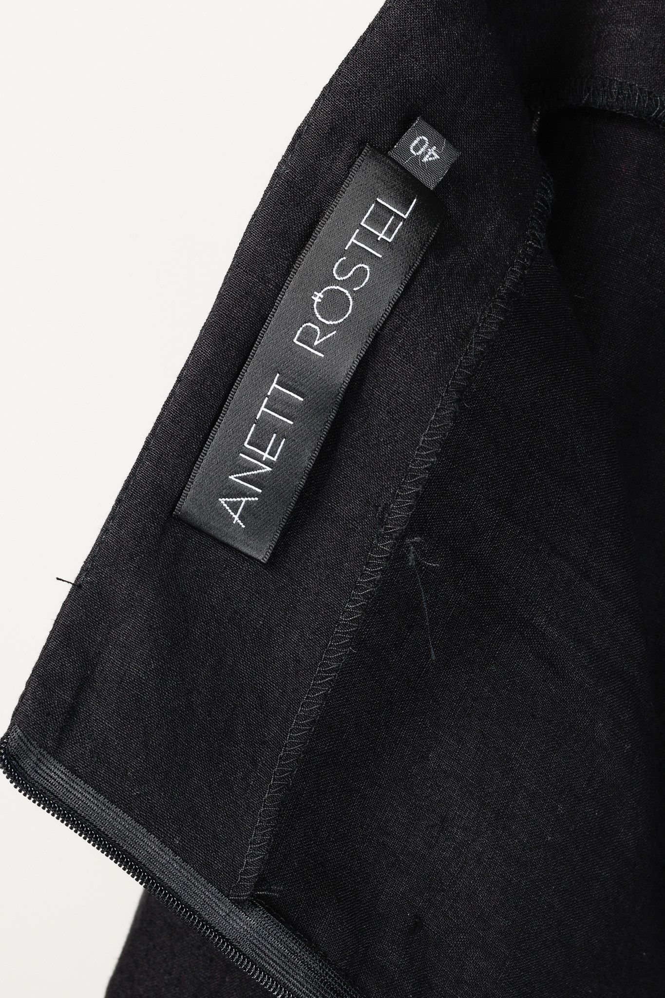 Other Anett Rostel Black Linen Wide-Leg Pants Size 32" / US 10 / IT 46 - 3 Thumbnail