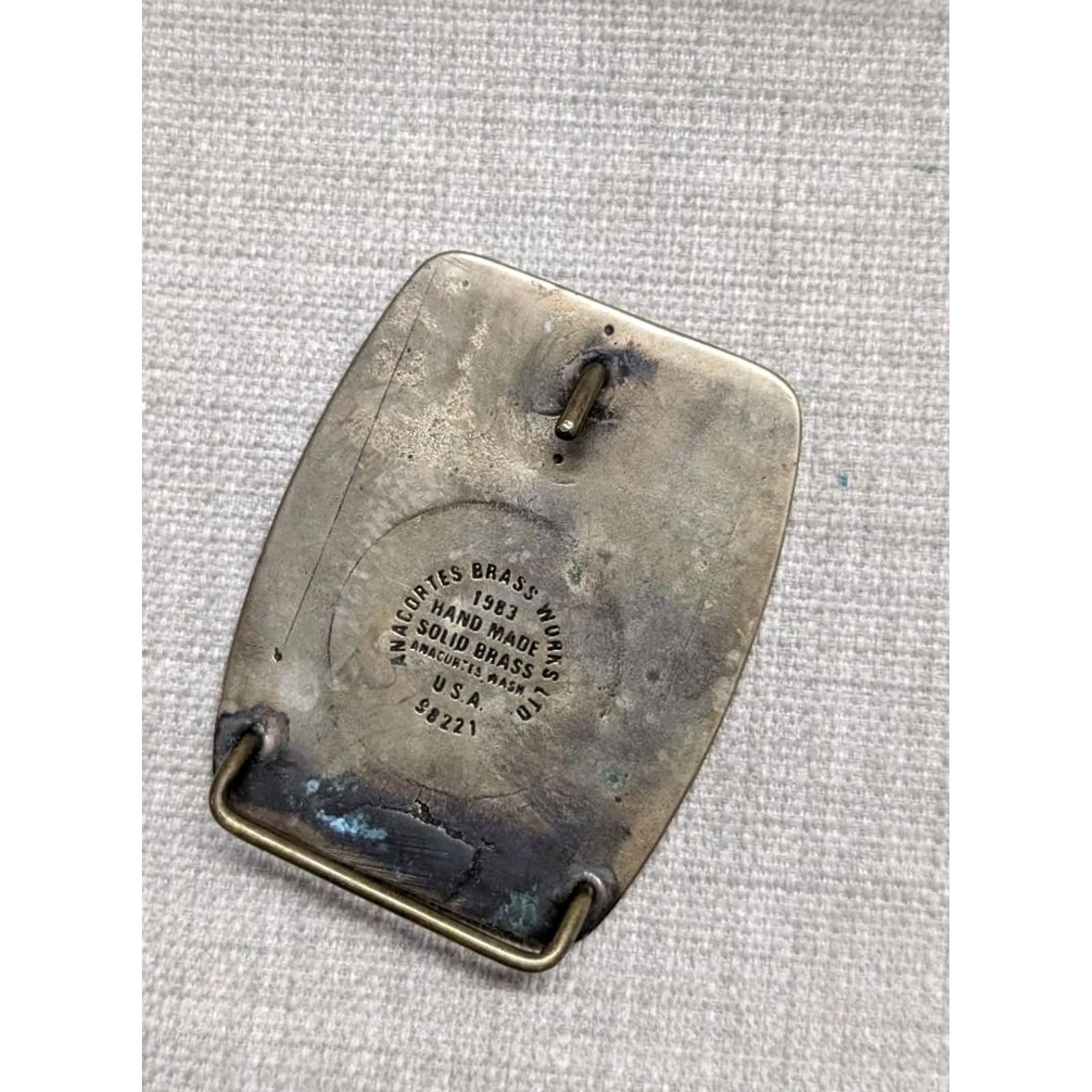 Vintage vintage DIABLO CANYON belt buckle NUCLEAR PLANT california SOLID BRASS anacortes Size ONE SIZE - 3 Thumbnail