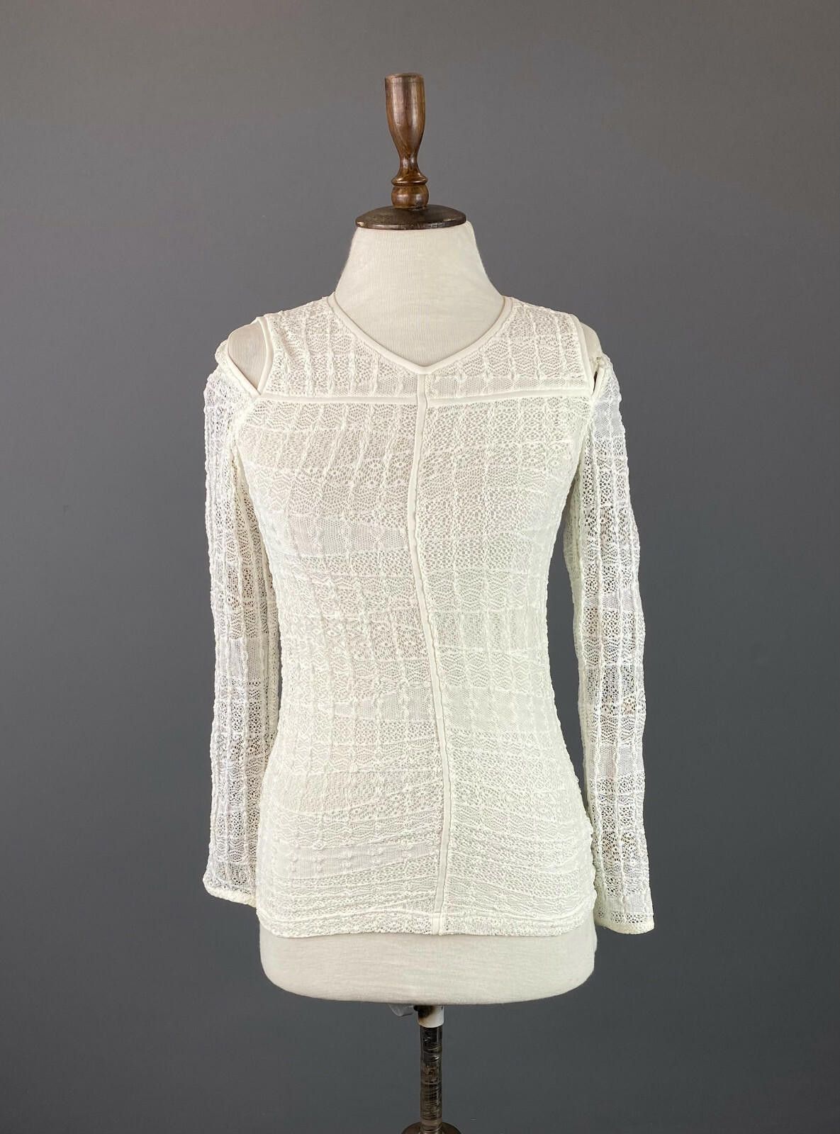 Iro Iro White Mesh Open Shoulder Blouse Sweater Size 36 Size M / US 6-8 / IT 42-44 - 1 Thumbnail