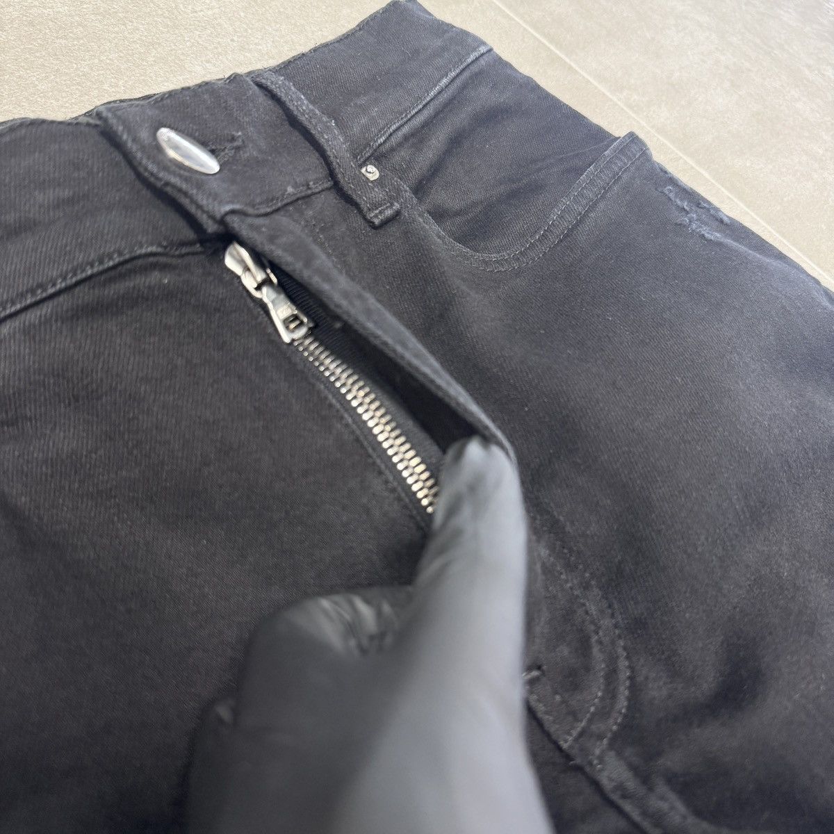 Amiri Amiri MX1 Leather Panelled Jeans In Black RRP £950 Size US 30 / EU 46 - 6 Thumbnail