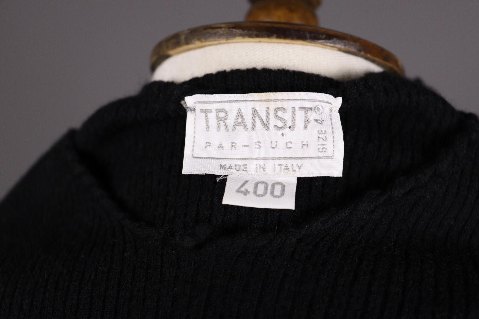 Transit Transit Par Such 400 Wool Black Tigh Knit Sweater Size 4 Size S / US 4 / IT 40 - 8 Thumbnail