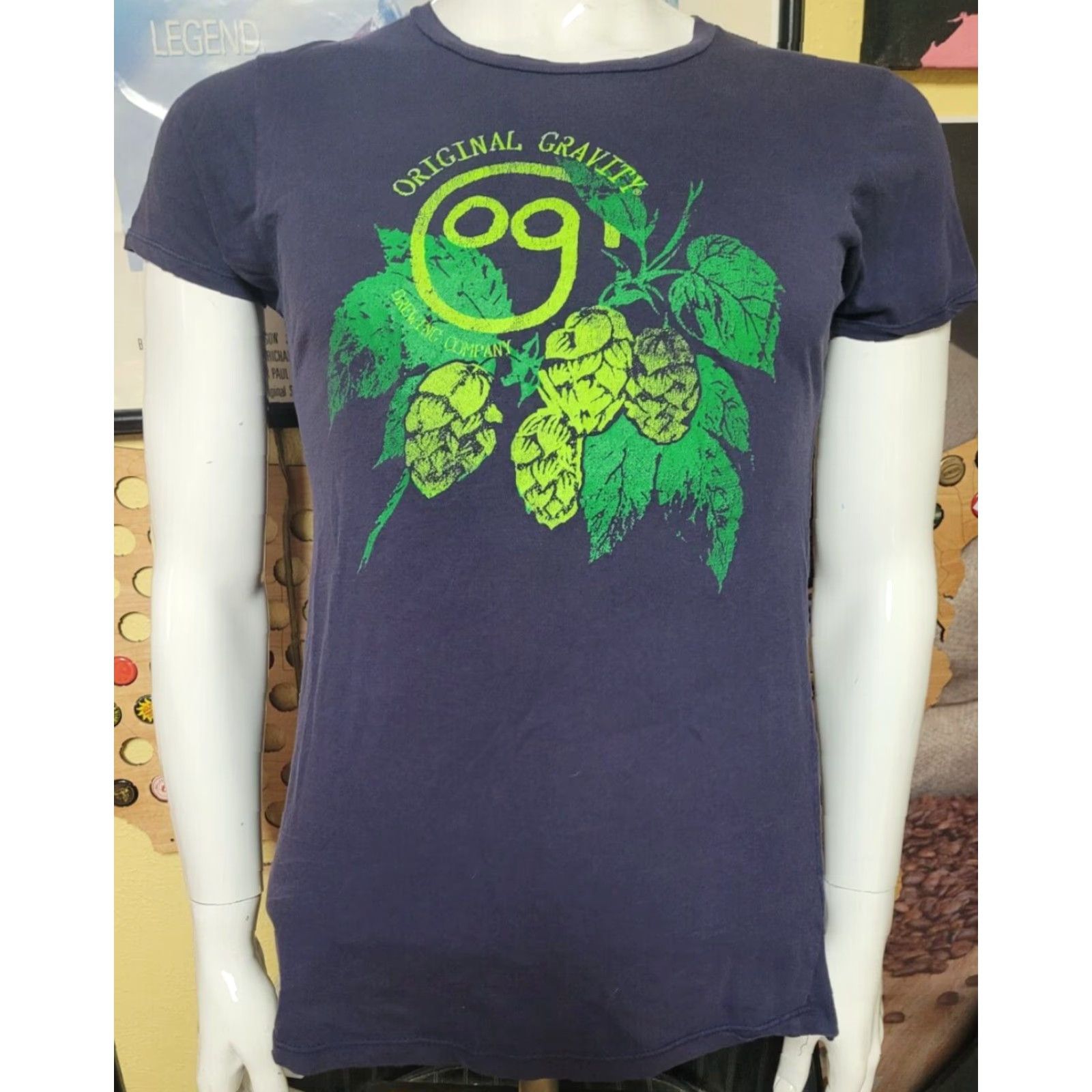 Vintage Womens T-Shirt Milan Original Gravity Brewing Beer Graphic Tee Short Sleeve Medium Blue Womens Size M / US 6-8 / IT 42-44 - 2 Thumbnail