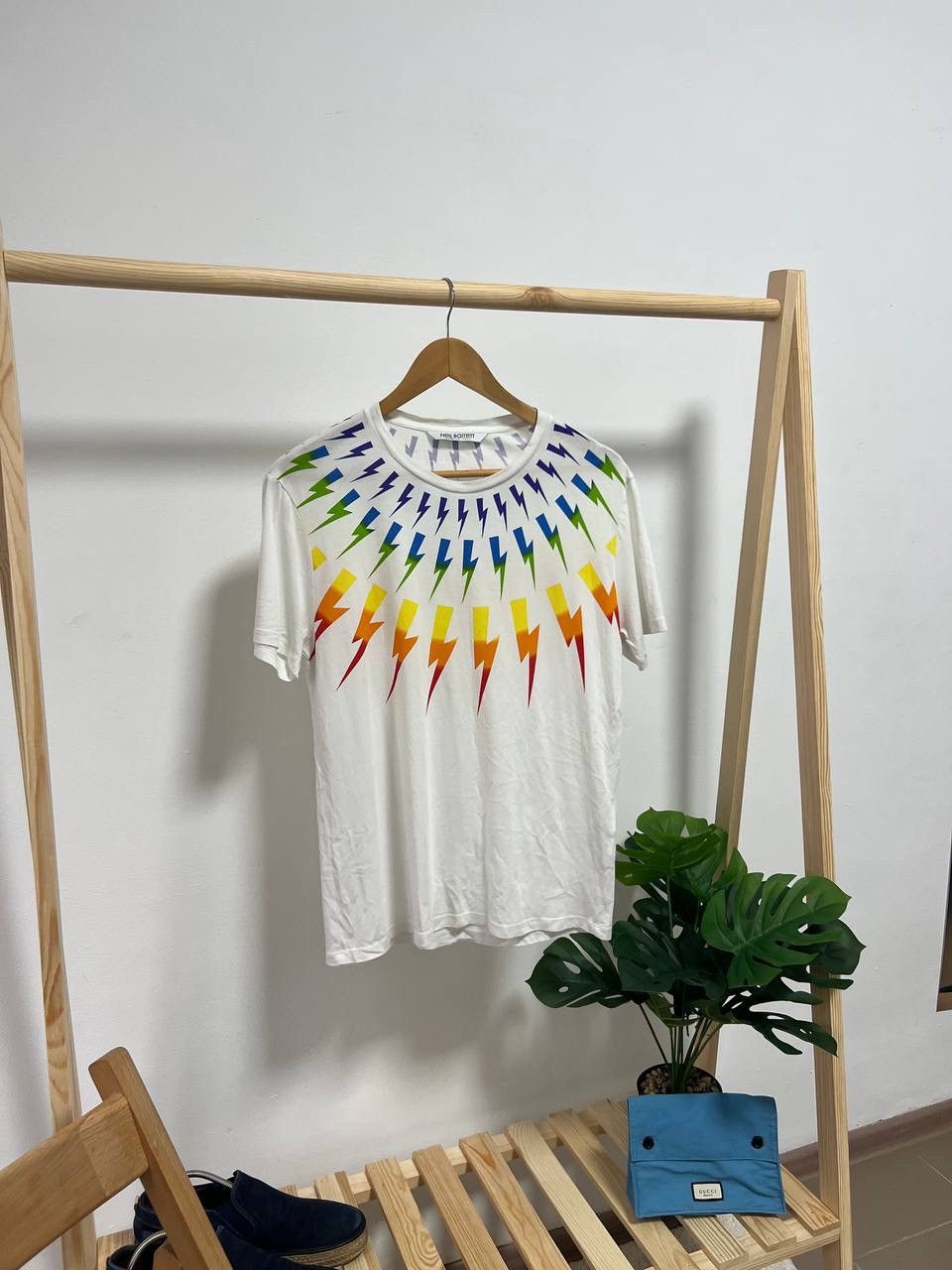 Neil Barrett Neil Barrett Lightning Bolt T-Shirt Size US S / EU 44-46 / 1 - 12 Thumbnail