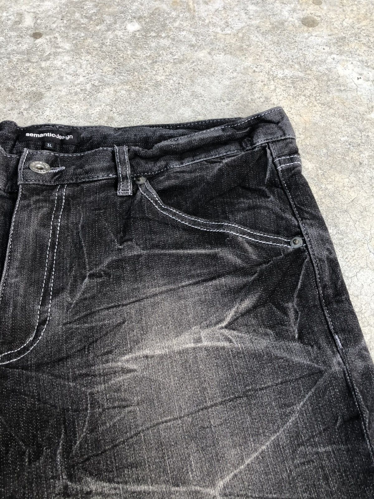semanticdesign Japanese Semantic Design Distressed Jeans Size US 34 / EU 50 - 15 Thumbnail