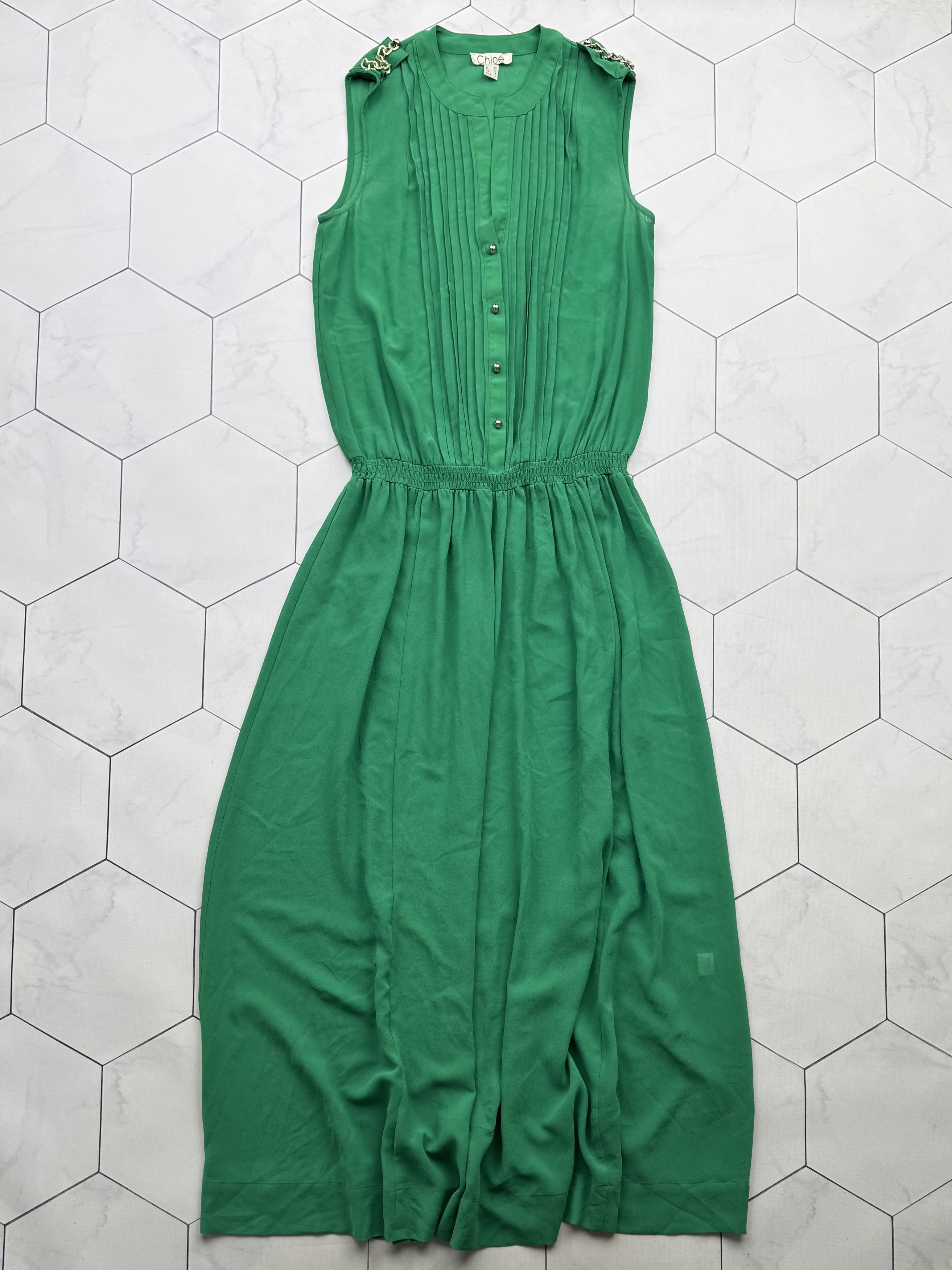 Chloe Chloe Vintage Maxi Silk Dress (B80) Size M / US 6-8 / IT 42-44 - 1 Thumbnail