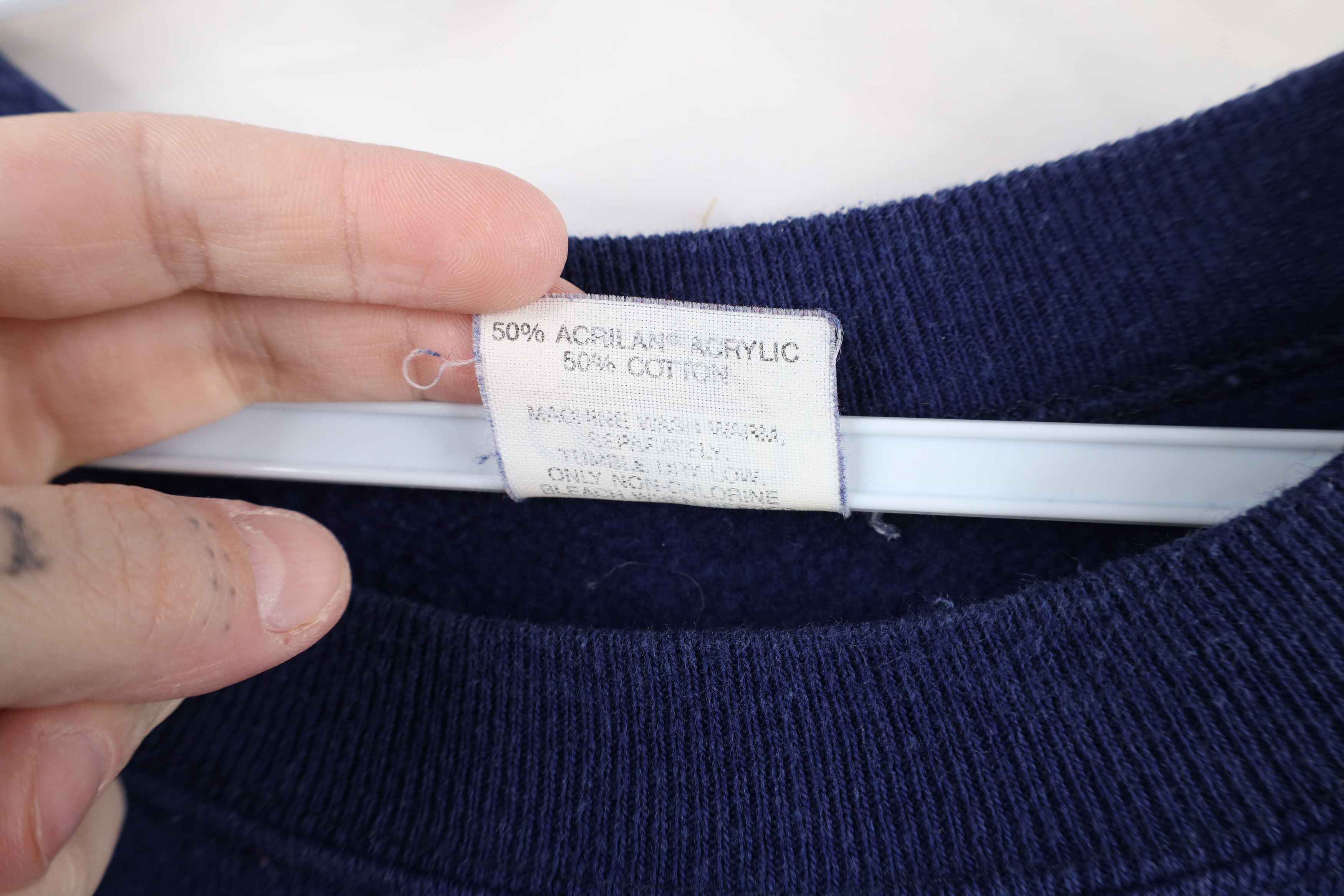 Vintage Vintage 70s 80s Streetwear Blank Raglan Sweatshirt Blue USA Size US XXL / EU 58 / 5 - 6 Thumbnail
