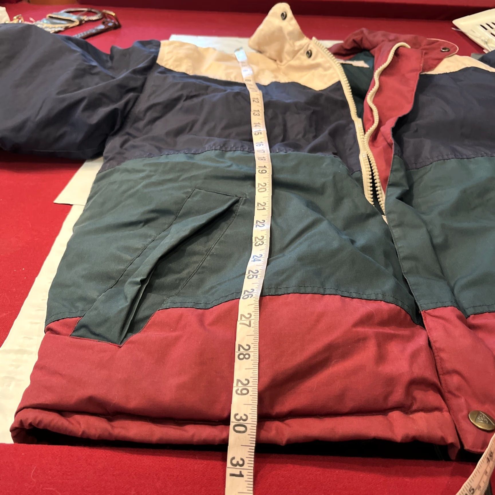 Vintage VINTAGE Mighty Mac Nordsac DOWN PUFFER JACKET REVERSIBLE COAT Stripes Blue Green Burgundy STRIPE Size US M / EU 48-50 / 2 - 7 Thumbnail