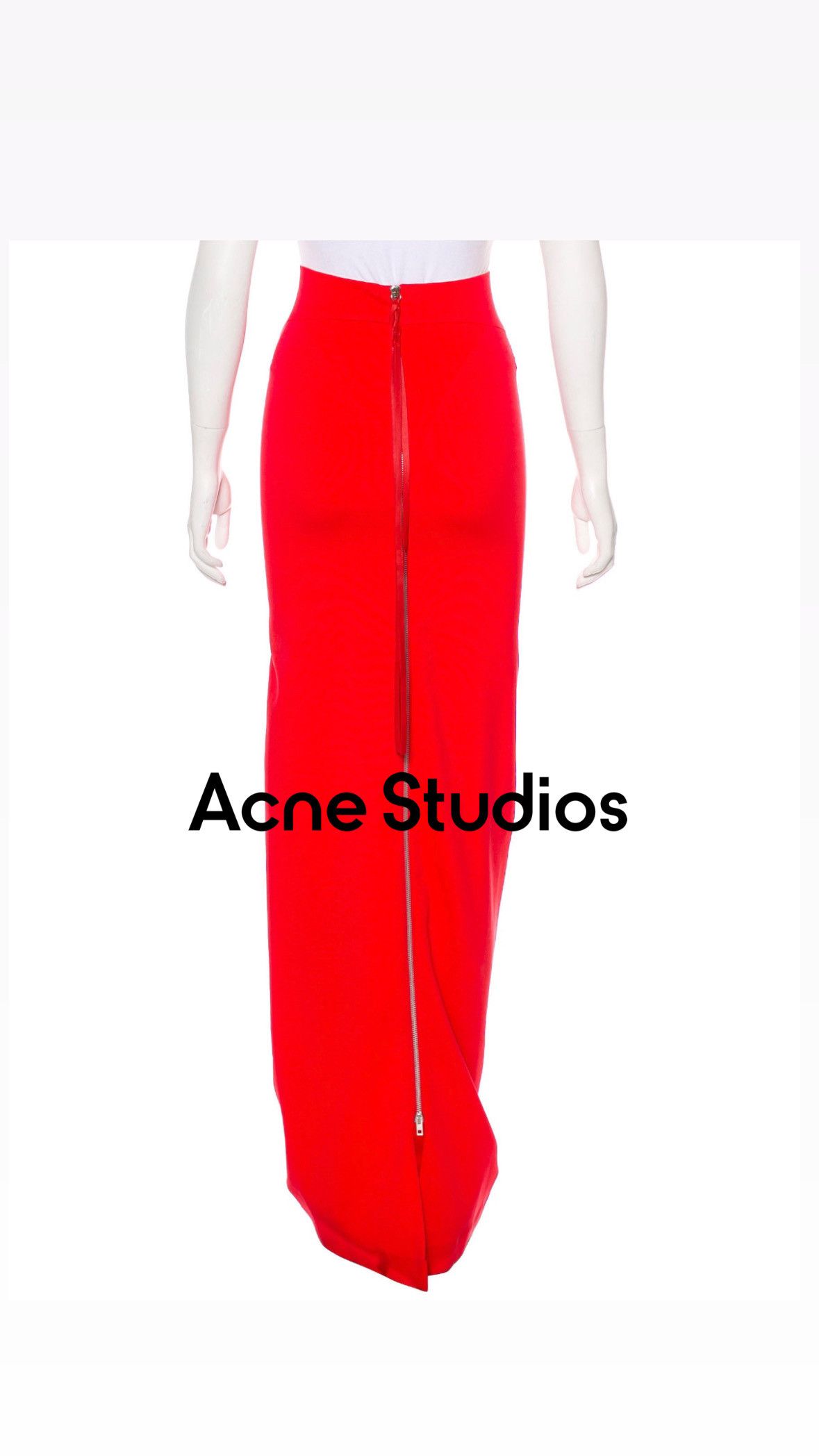 Acne Studios Acne Studios red Maxi Skirt Size 27" / US 4 / IT 40 - 14 Thumbnail