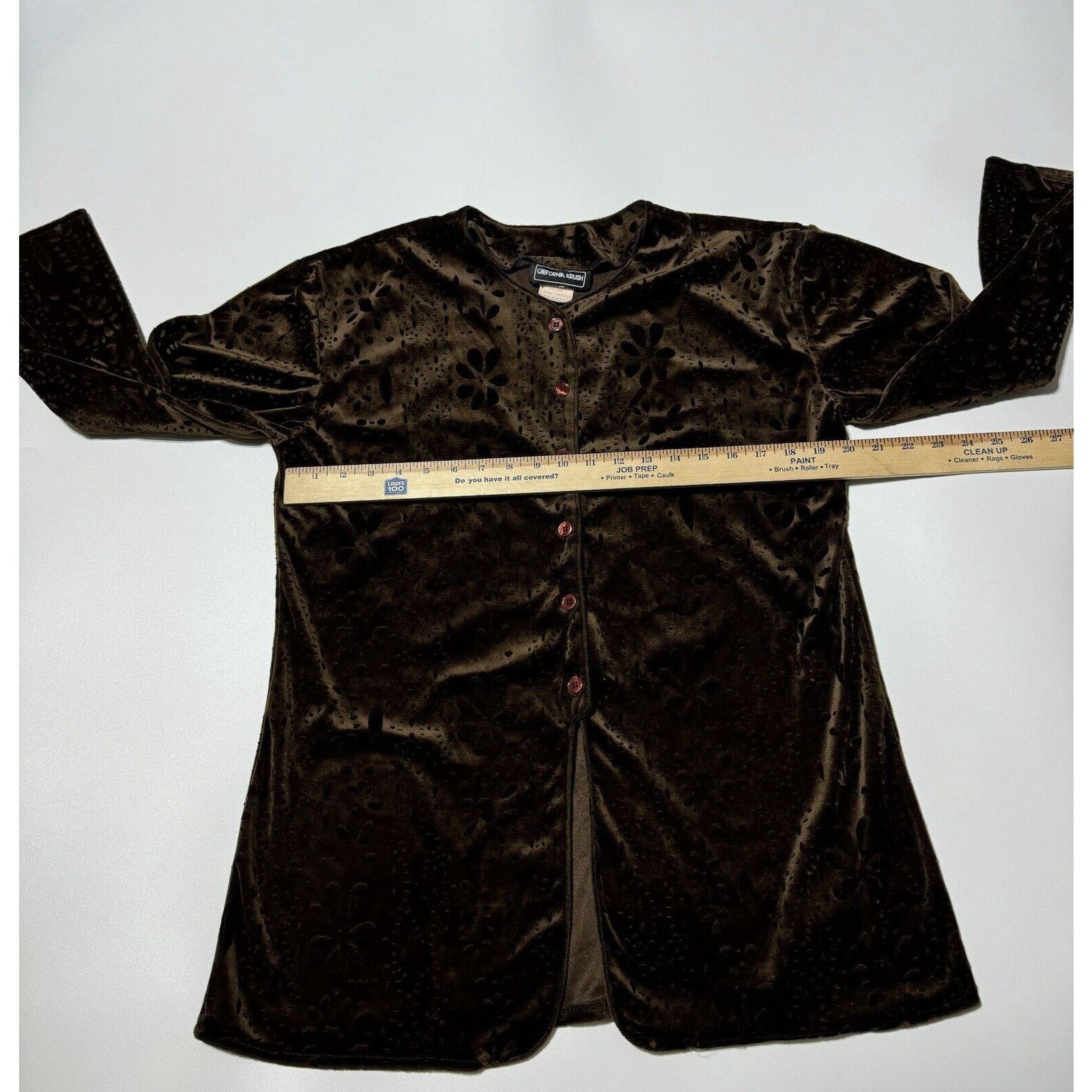 Other Vtg 90s Does 70s Tunic M Velour Whimsigoth Dark Fairy Boho Size M / US 6-8 / IT 42-44 - 3 Thumbnail