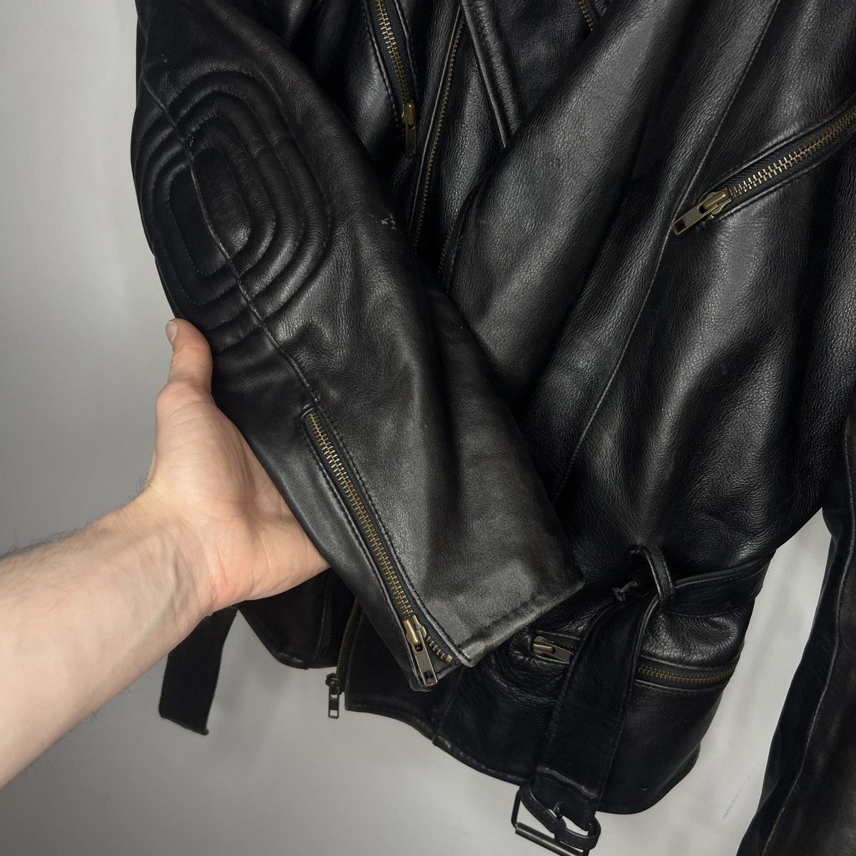 Vintage Moto Vintage Racing Leather Jacket Ramones Biker 90s Punk Size US L / EU 52-54 / 3 - 11 Thumbnail