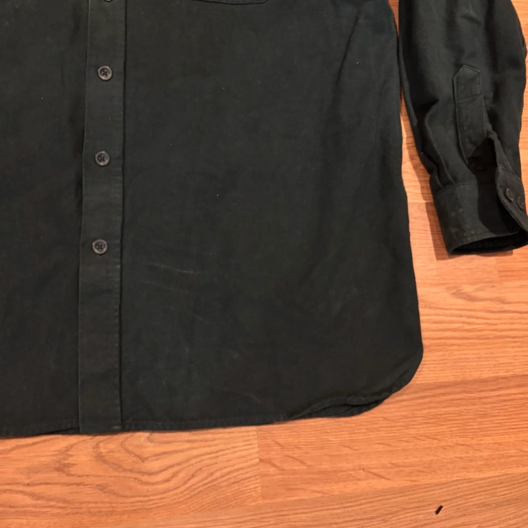 Vintage VINTAGE LL Bean Shirt Chamois Cloth Green Heavy Cotton 187923 Men’s XL Size Long Sleeve Button-Up Collared Casual Working Outdoors Mens Size US XL / EU 56 / 4 - 7 Thumbnail