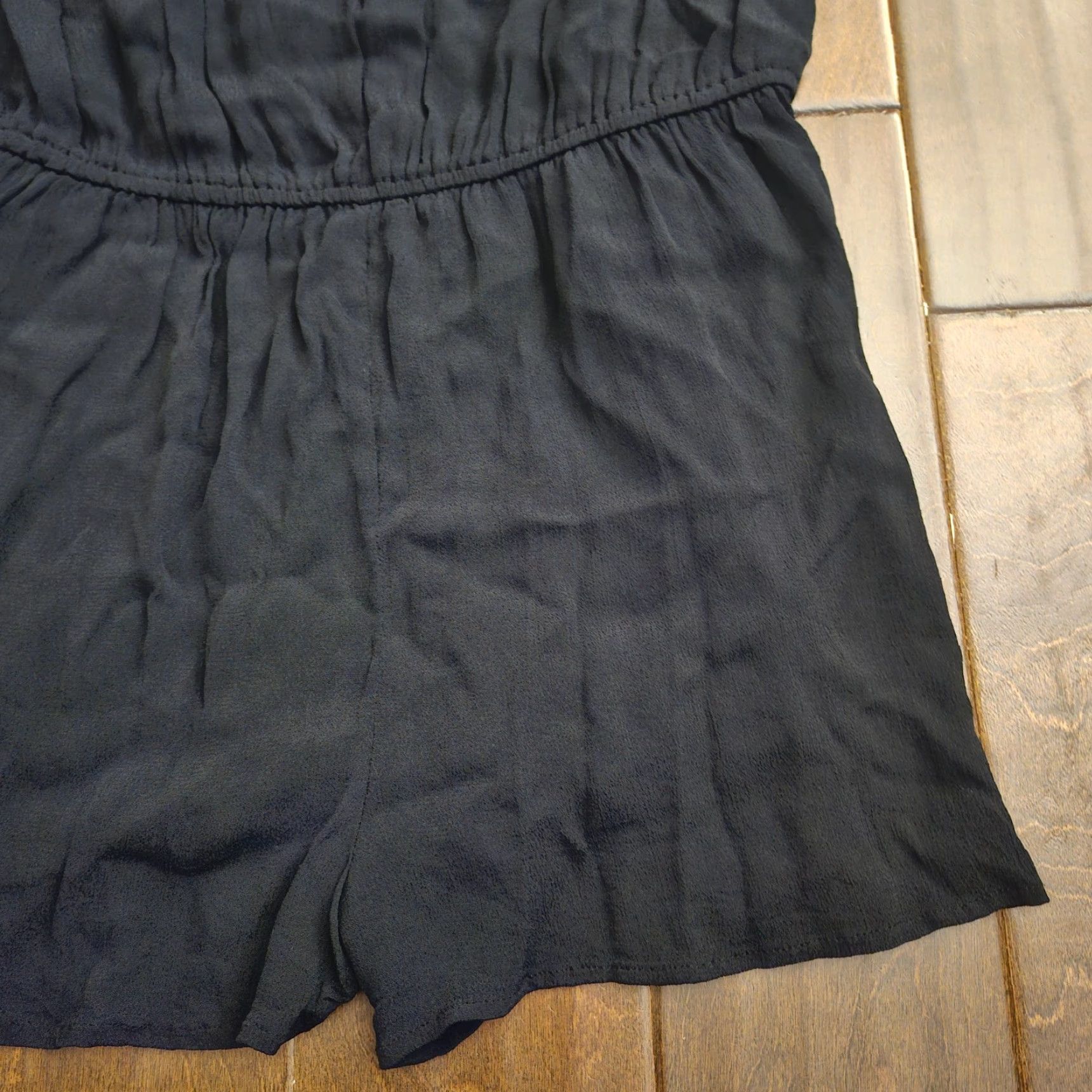Vintage Kimchi Blue Romper Womens Large Black Lace Trim Sleeveless Elastic Waist Romper Beach Summer 2010s Womens Size 36" / US 14 / IT 50 - 3 Thumbnail