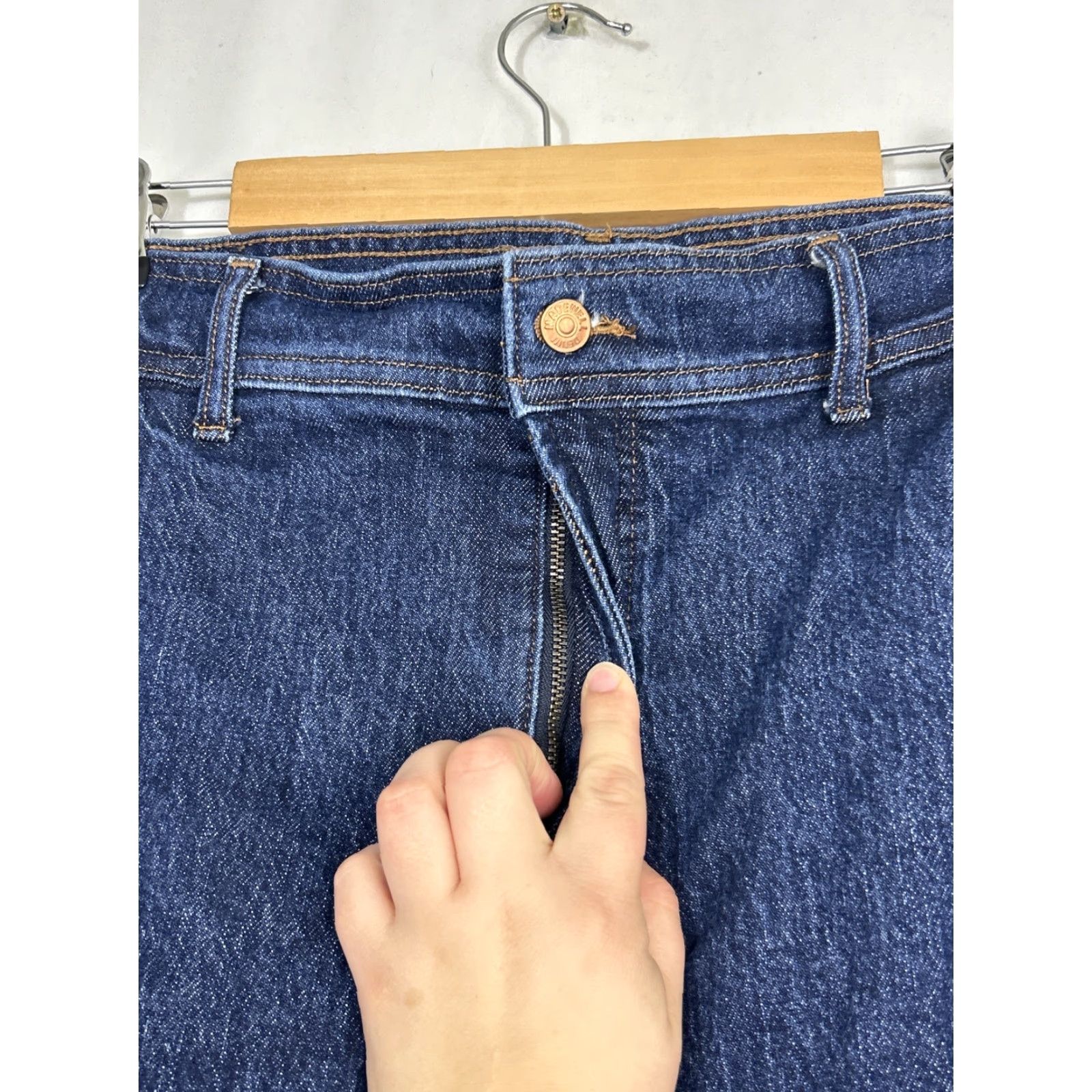 Madewell Madewell Jeans Women's Slim 5-Pocket Denim Dark Blue Fade Stretch 36x28 Adult Regular 32 Color Blue Size 24" / US 00 / IT 34 - 6 Thumbnail