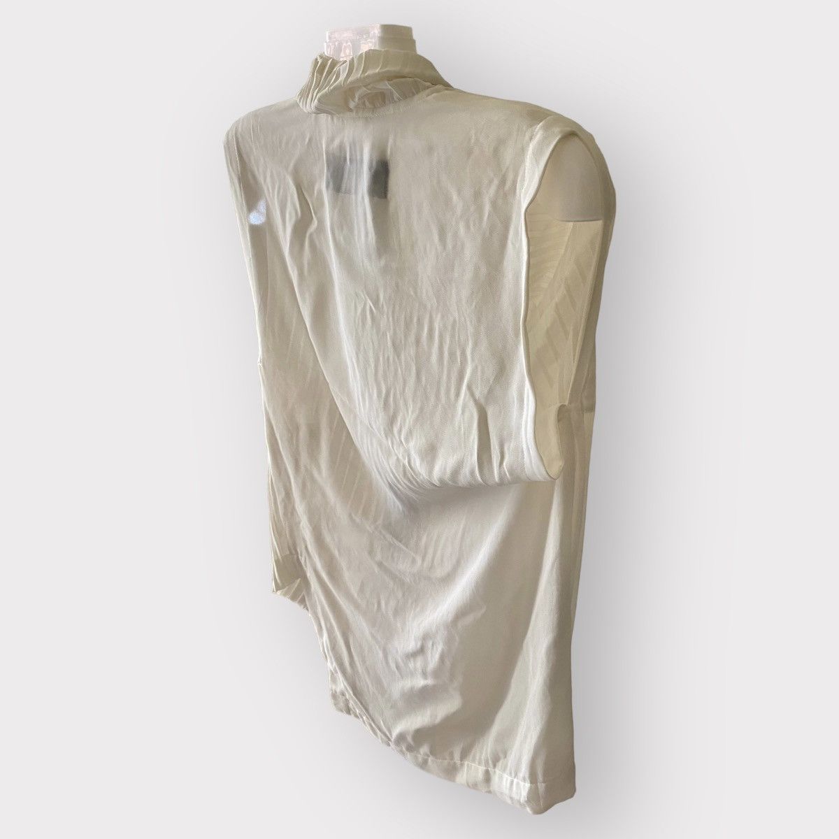 Comme des Garcons Vintage Tricot CDG Asymmetric Sheer mesh Blouse Size M / US 6-8 / IT 42-44 - 7 Thumbnail