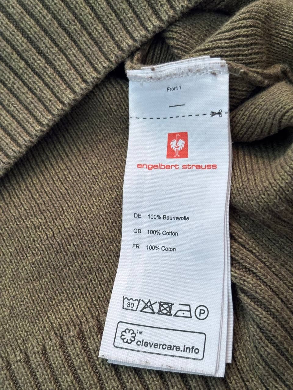 Other Engelbert Strauss Knitted Cotton Hoody Olive Green Size L Size US L / EU 52-54 / 3 - 10 Thumbnail