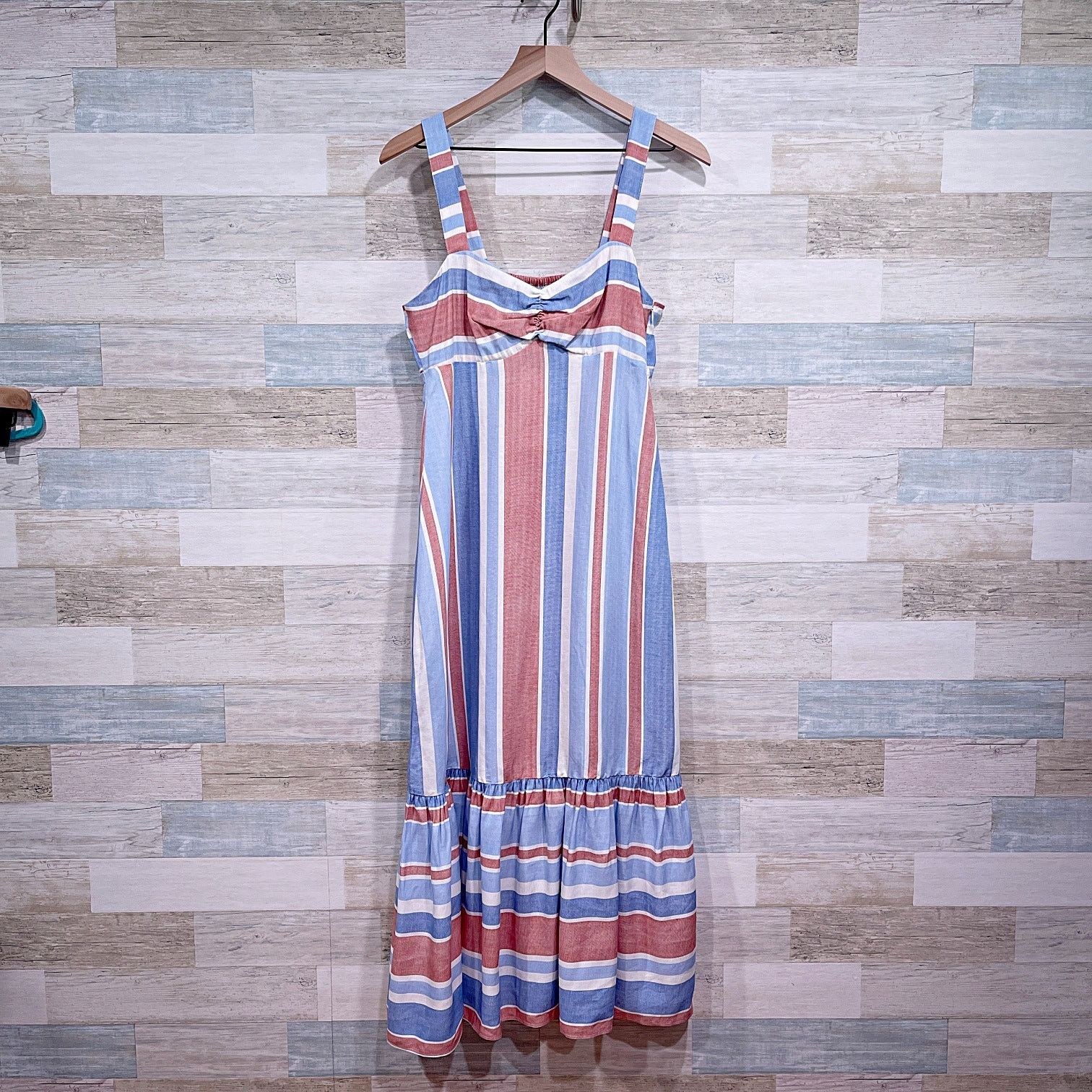 Zara ZARA Striped Linen Blend Midi Sun Dress Womens Small Size S / US 4 / IT 40 - 2 Thumbnail