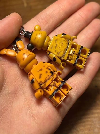 Cartoon Network FNAF Bonnie Freddy minifigure keychain custom handmade Size ONE SIZE - 8 Thumbnail