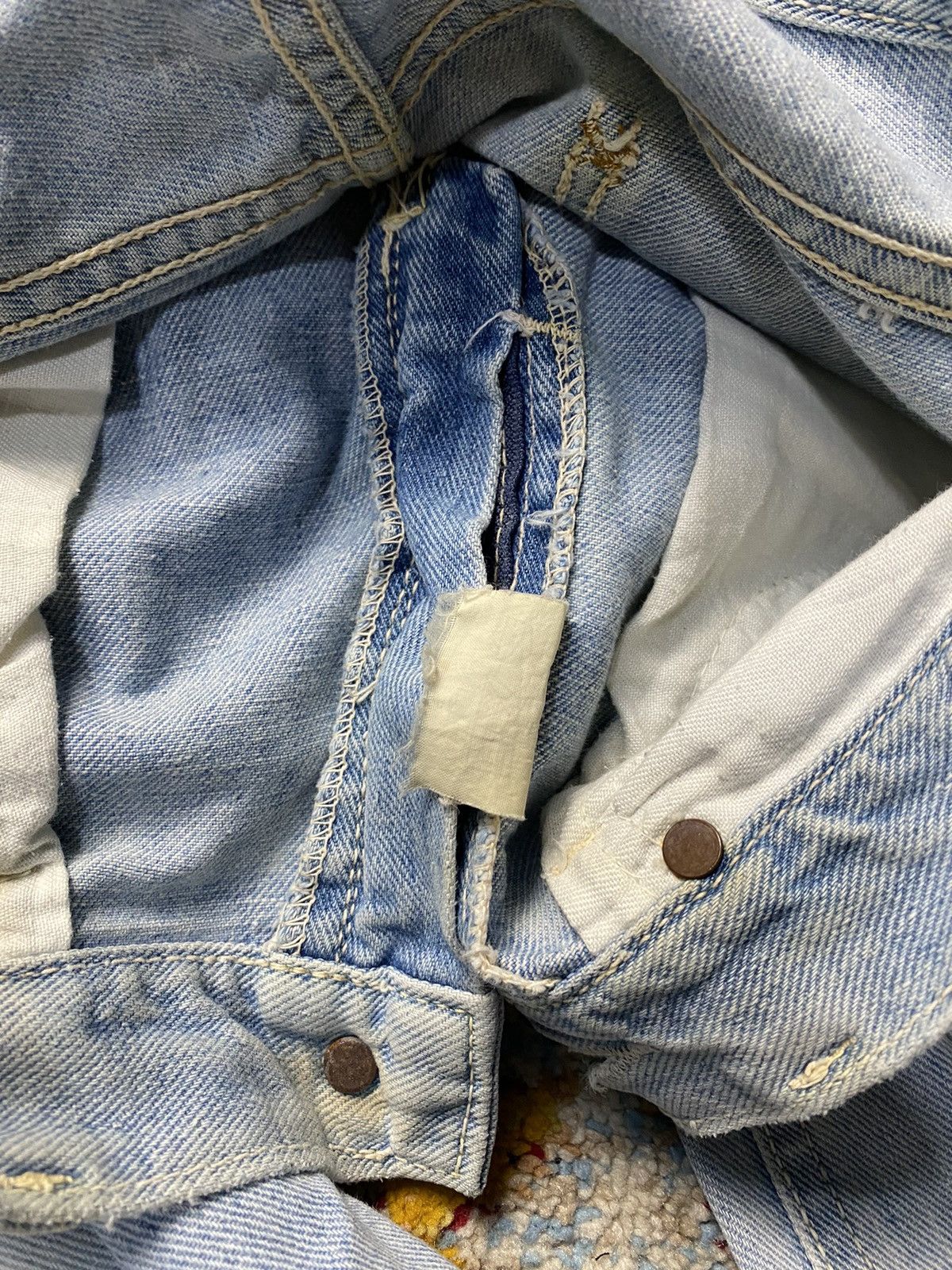 Lee × Vintage Vintage Lee MR Slim Straight Rindem Was Jeans W28 Size US 28 / EU 44 - 13 Thumbnail