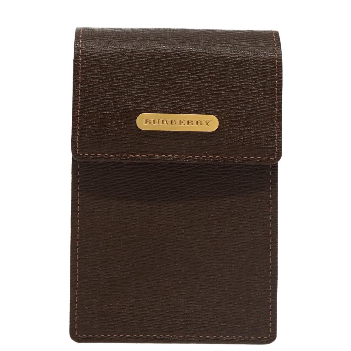 Burberry Brown Leather Clutch Bag (Pre-Owned) Size ONE SIZE - 1 Thumbnail