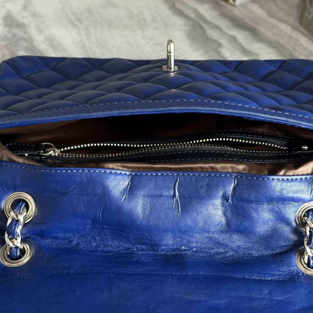 Love Moschino Love Moschino Patent Quilted Blue Faux Leather Shoulder Bag Size ONE SIZE - 12 Thumbnail