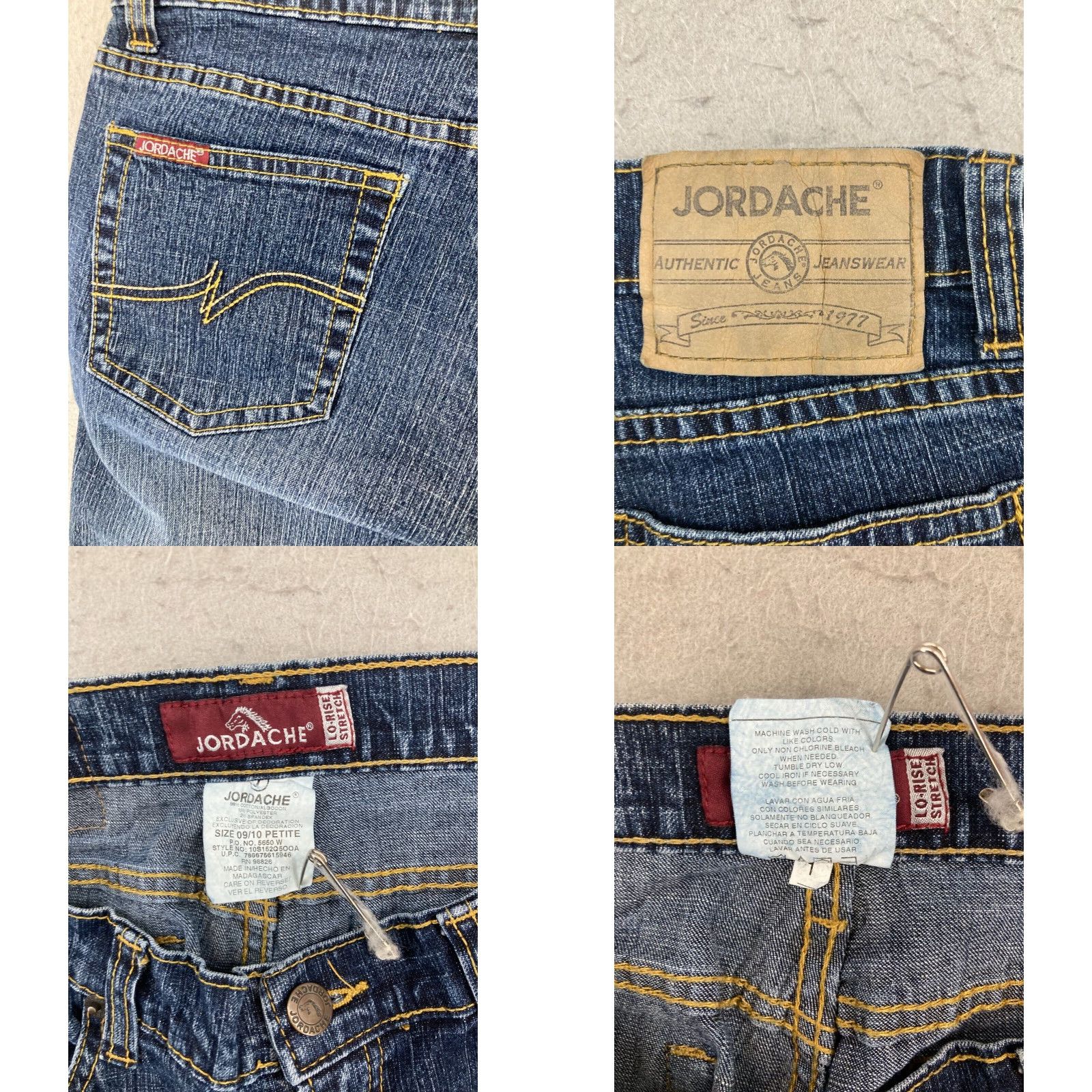 Jordache Jordache Women's Flared Jeans Medium Wash Vintage 90s 9/10P Petite Blue Cotton Stretch Size 30" / US 8 / IT 44 - 8 Thumbnail