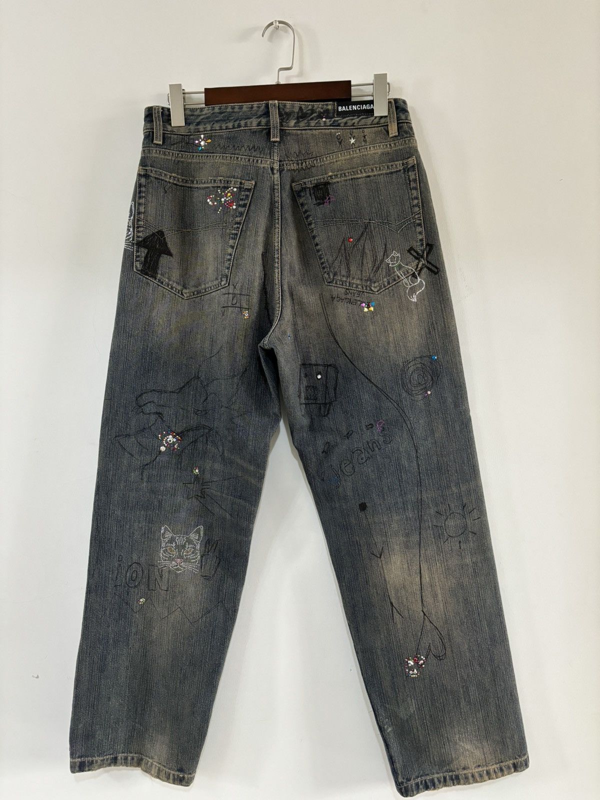 Balenciaga balenciaga crystal denim Size US 31 - 2 Thumbnail