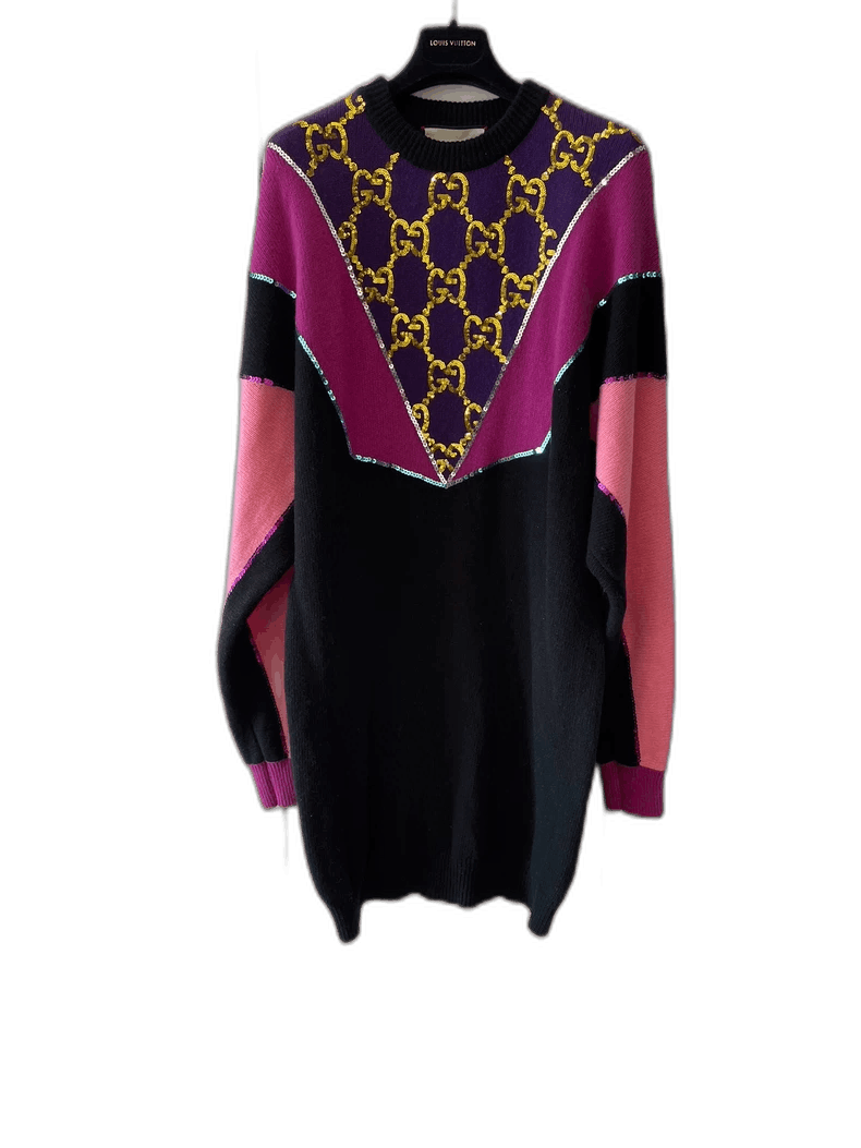 Gucci Gucci Sequin Knit Dress Size XS-2506 Size XS / US 0-2 / IT 36-38 - 1 Thumbnail