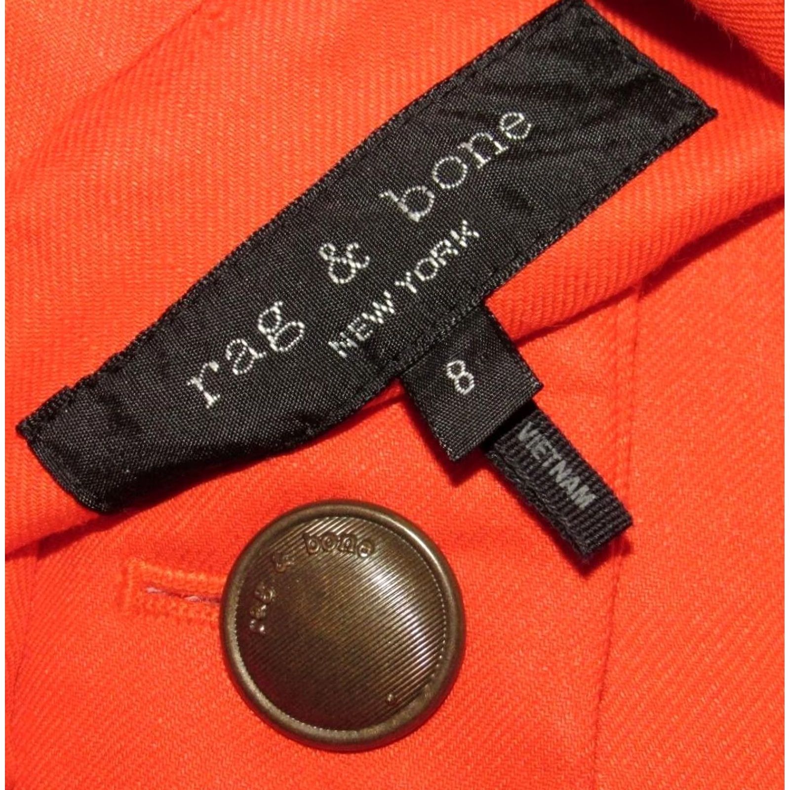 Rag & Bone RAG & BONE Orange Linen Blend Blazer Jacket 8 Blazer Women XS? Size M / US 6-8 / IT 42-44 - 4 Thumbnail