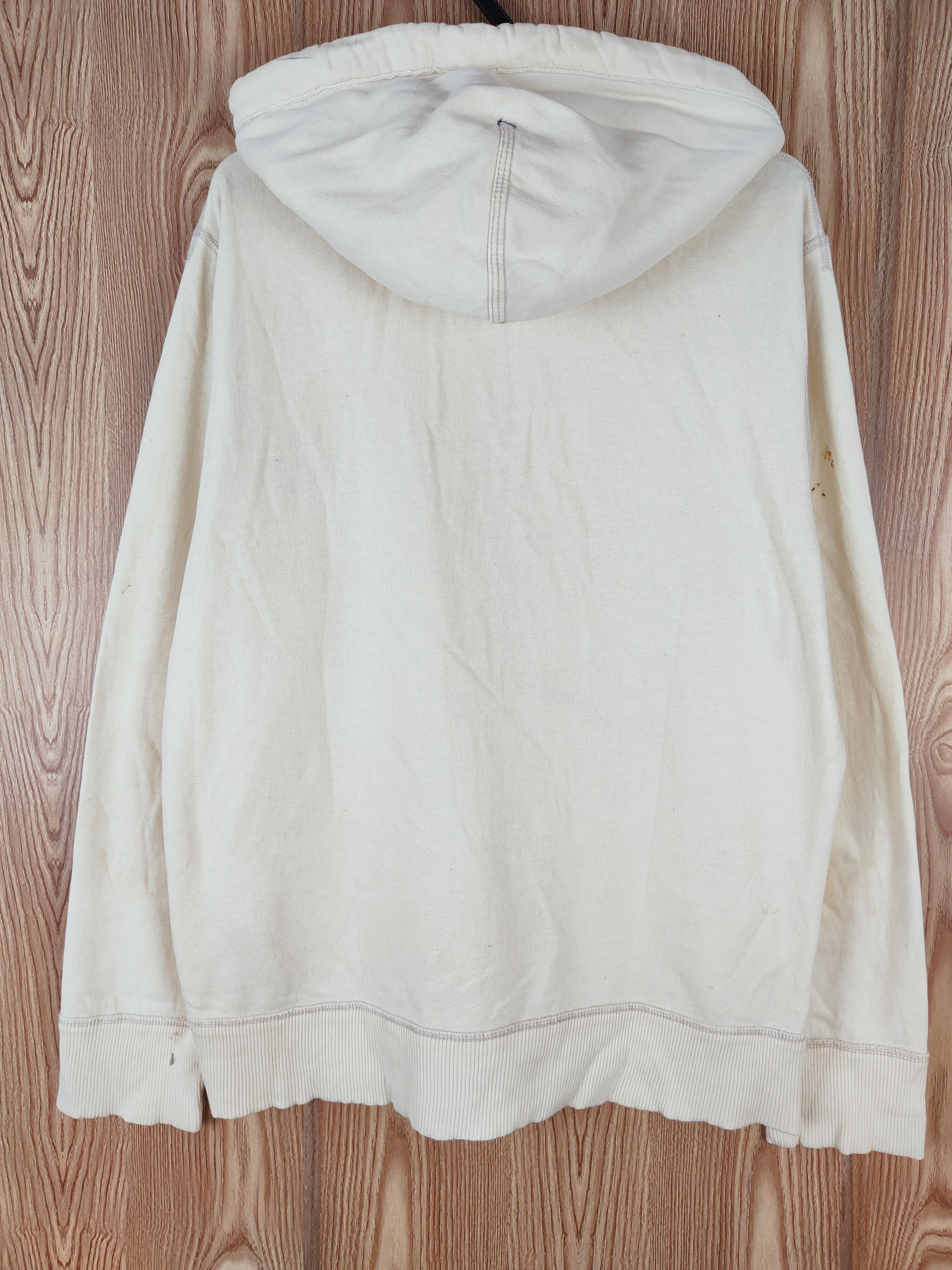 American Eagle Outfitters × Vintage American Eagle Outfitters Faded Cream Hoodie Sweatshirts Size US L / EU 52-54 / 3 - 8 Thumbnail
