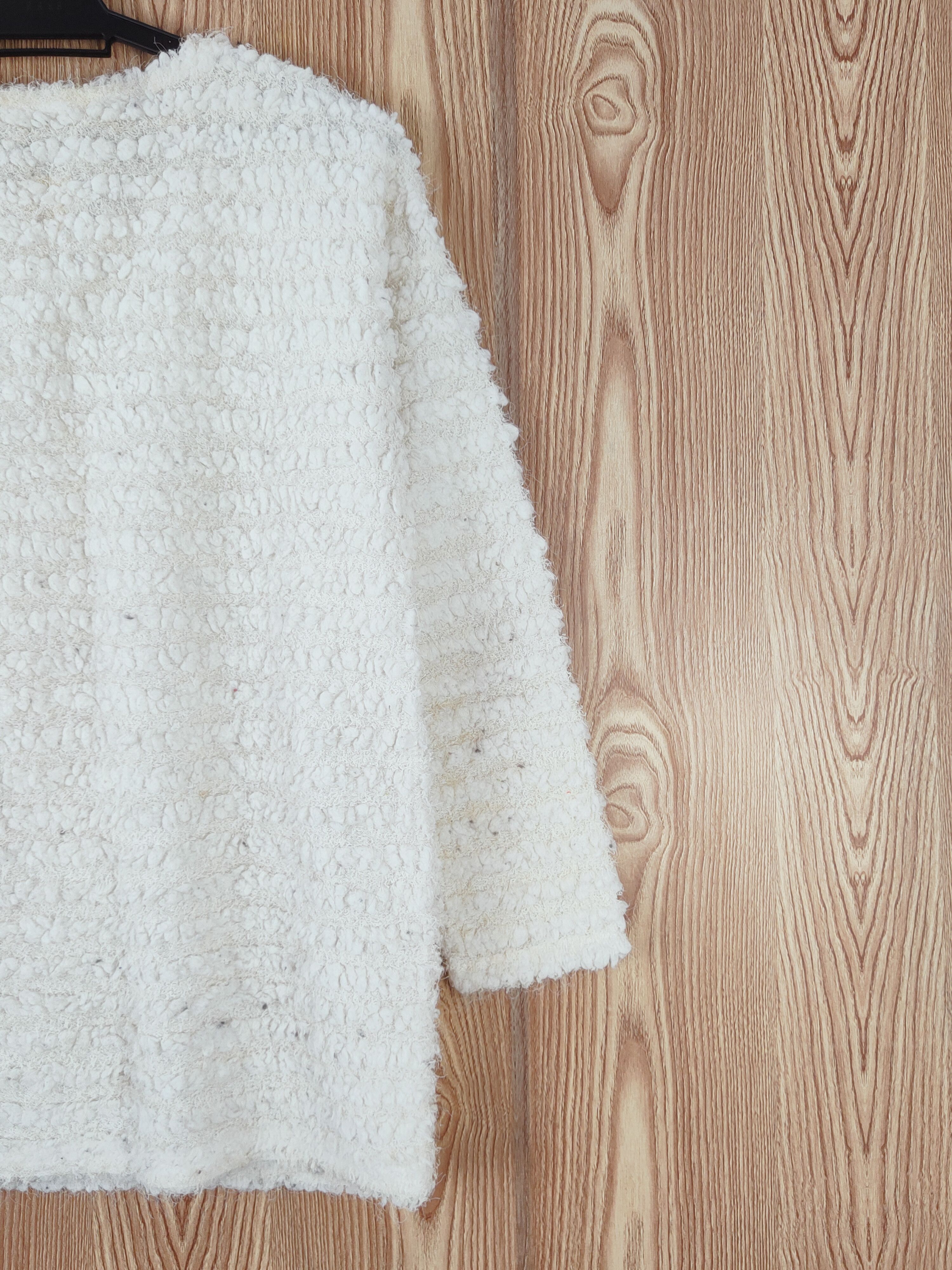 Japanese Brand APPL White Fur Mohair Knitwear #W682 Size M / US 6-8 / IT 42-44 - 9 Thumbnail