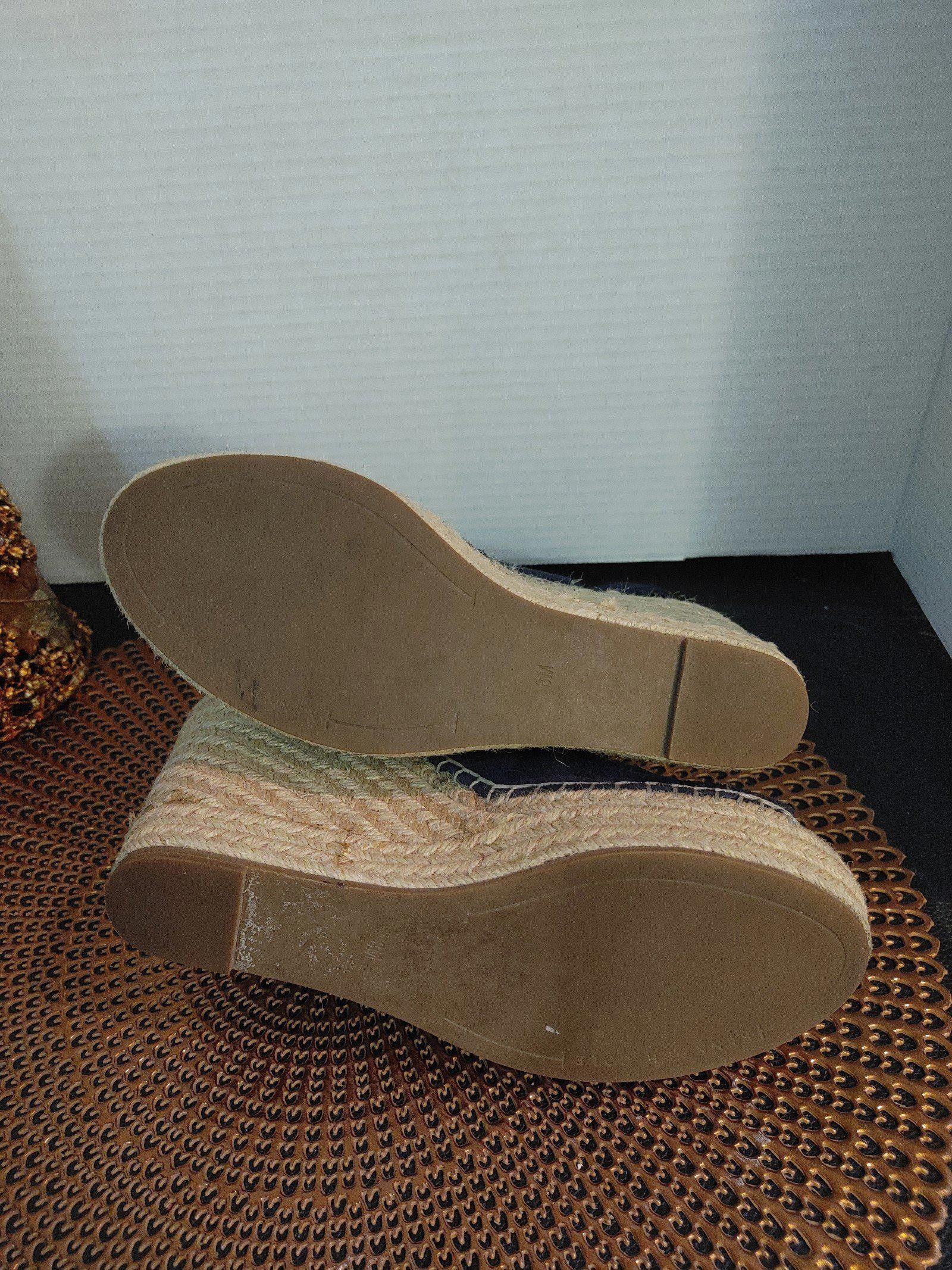 Designer Kenneth Cole Olivia Blue Suede Espadrille Wedges Size 8M Size US 8 / IT 38 - 5 Thumbnail