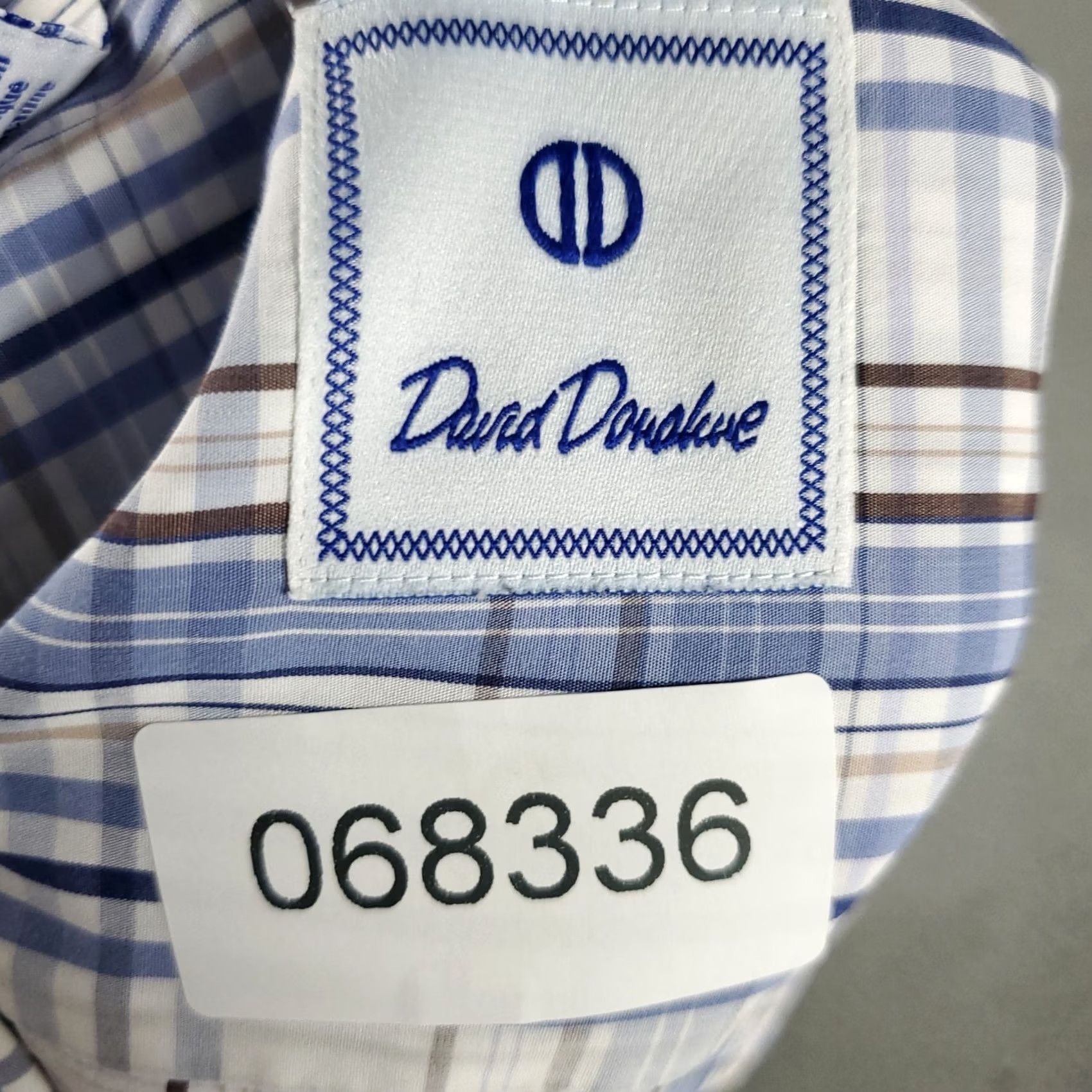 David Donahue David Donahue Shirt Mens Large Blue Plaid Casual Button Up Long Sleeve Size US L / EU 52-54 / 3 - 8 Thumbnail