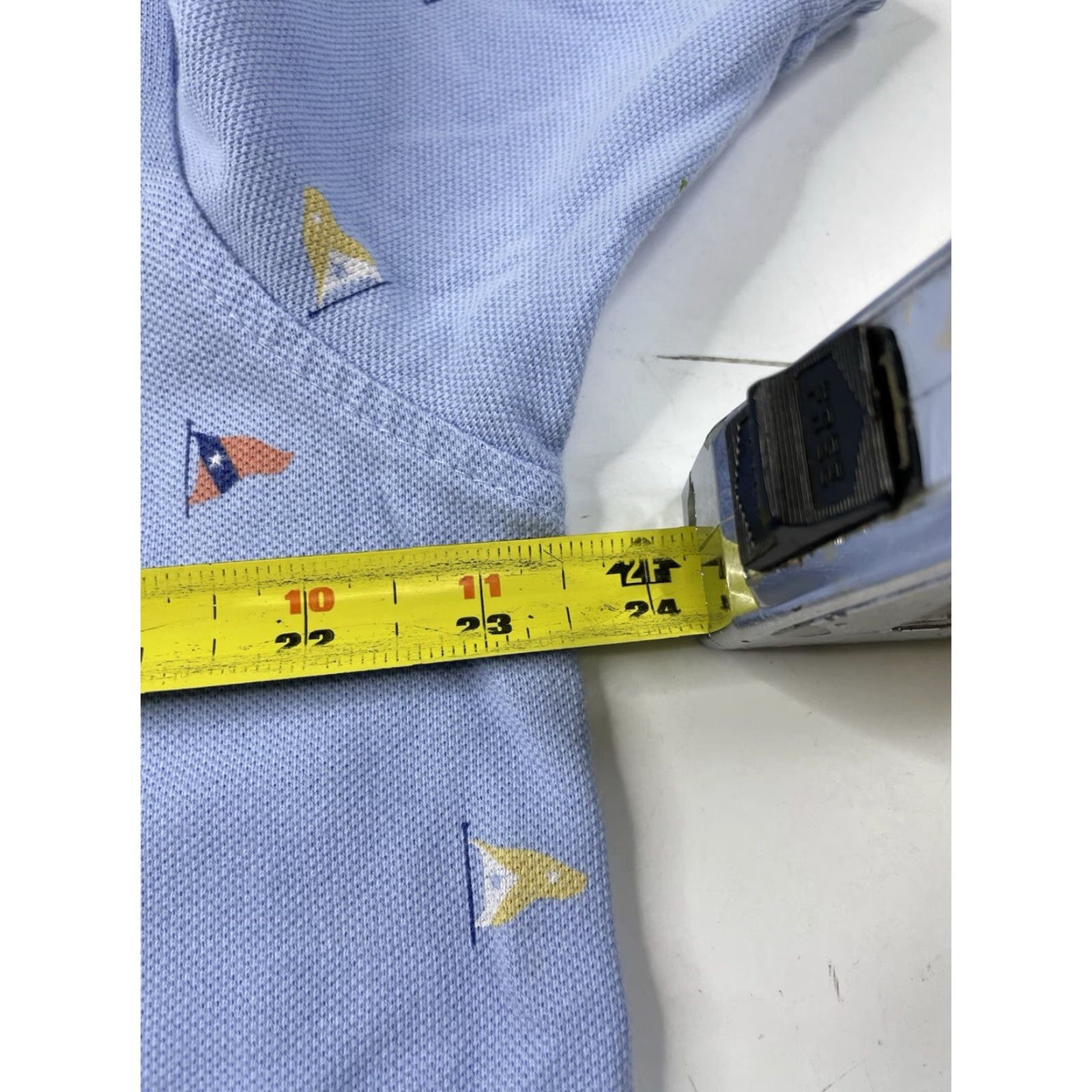 Brooks Brothers Brooks Brothers Polo Shirt Flag Print Nautical Classic Preppy Regular L Men Blue Cotton Knit Short Sleeve Collared Vintage No Size US L / EU 52-54 / 3 - 5 Thumbnail