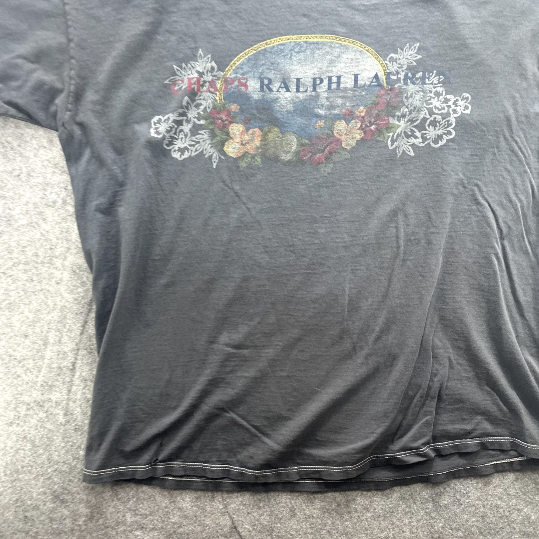 Ralph Lauren Ralph Lauren Shirt Womens Large Gray Floral Graphic Tee Short Sleeve Casual Size L / US 10 / IT 46 - 4 Thumbnail