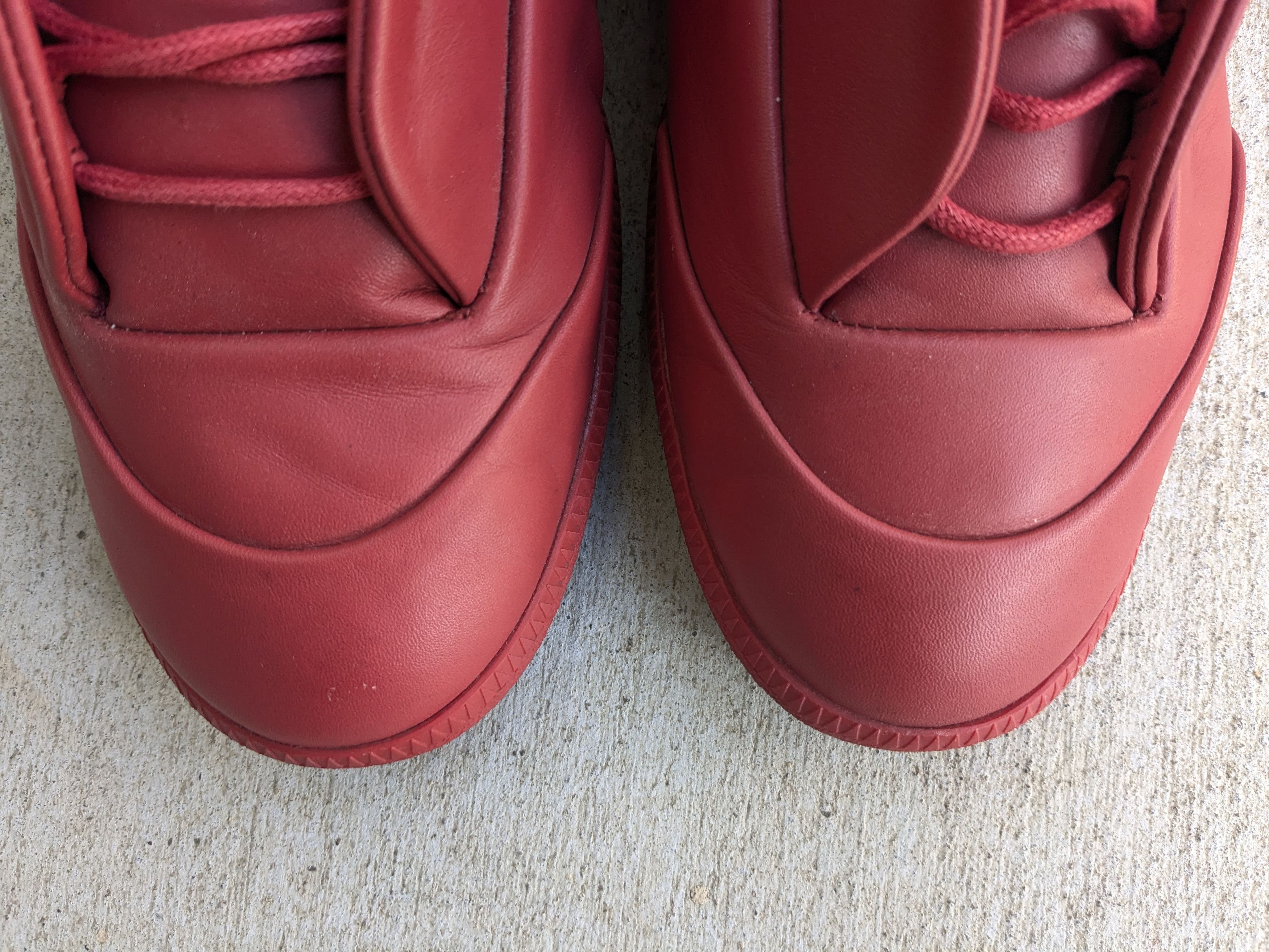 Maison Margiela Maison Margiela Future Red 13 46 High Tops Leather Sneakers Size US 13 / EU 46 - 6 Thumbnail