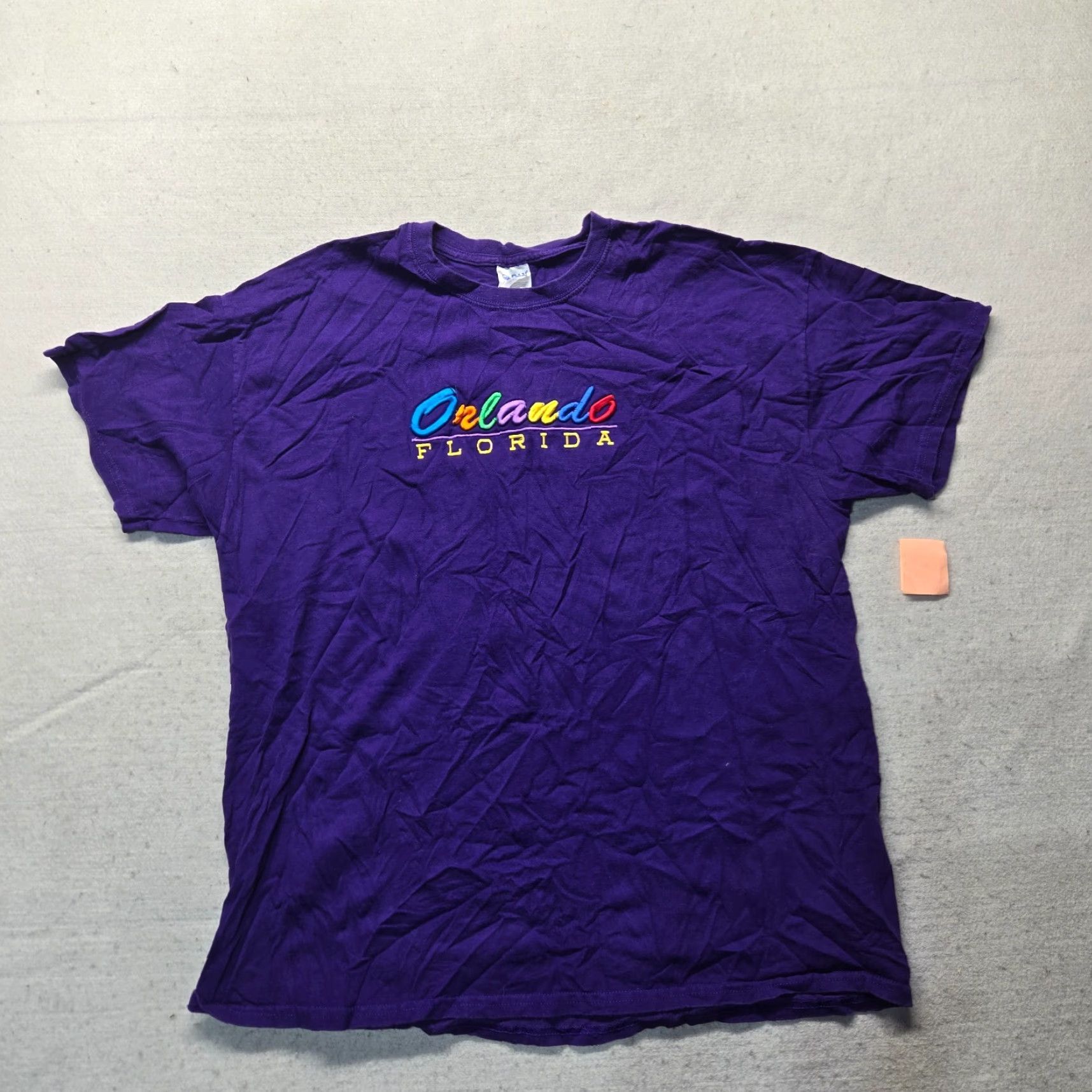Disney VINTAGE Disney Shirt Adult XL Florida Purple Embroidered 80s 90s Art Theme Mens Size US XL / EU 56 / 4 - 3 Thumbnail