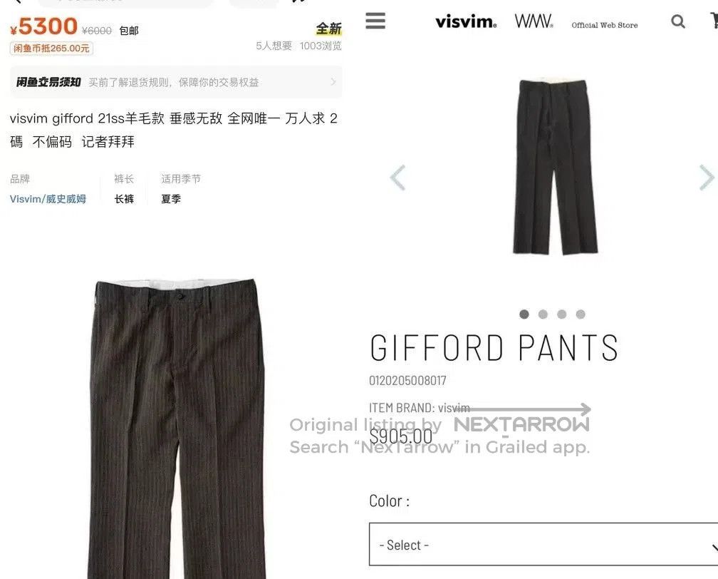 Visvim visvim gifford pants charcoal gray color. Size US 34 / EU 50 - 8 Thumbnail