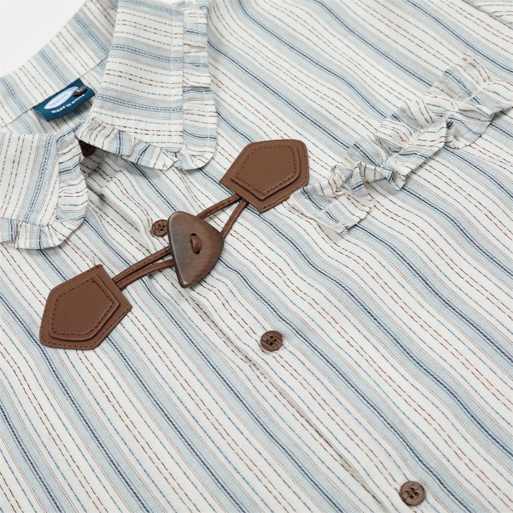 Japanese Brand × Vintage Japanese retro vertical striped fashion shirt Size US M / EU 48-50 / 2 - 3 Thumbnail