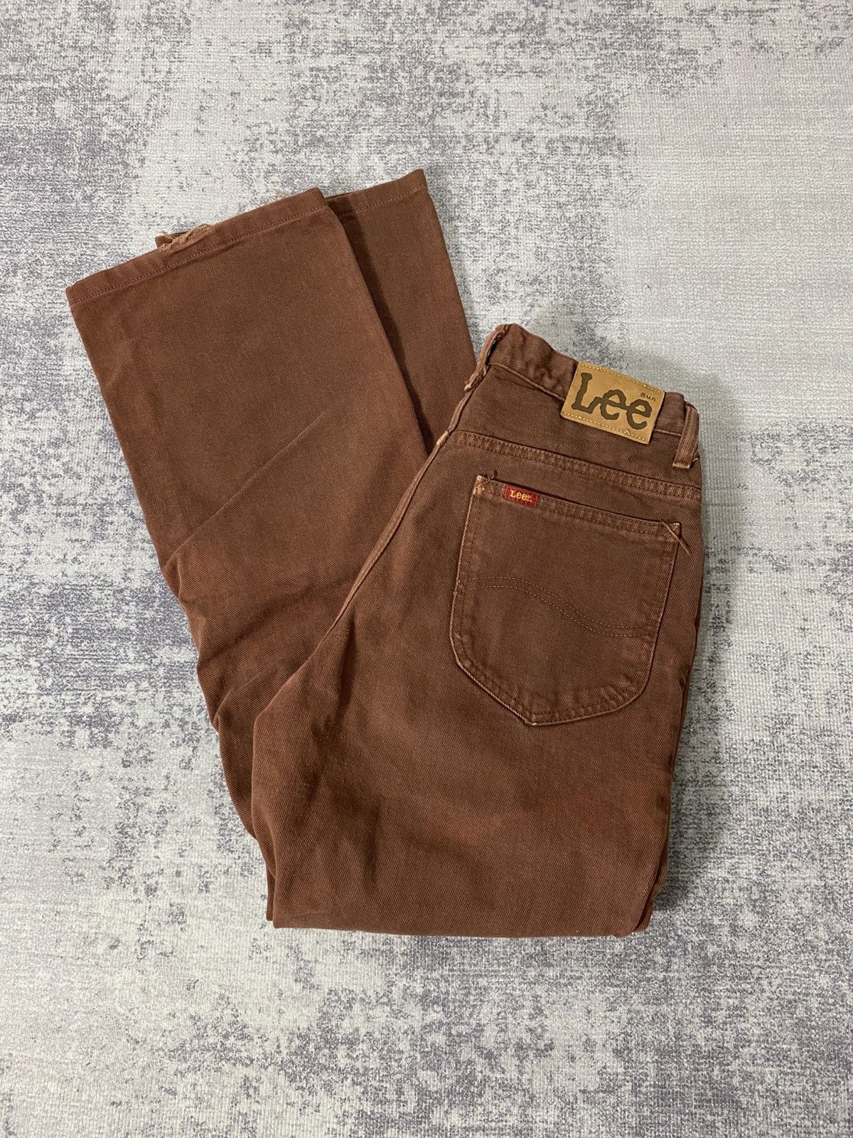 Lee Vintage 90s lee flared bootcut brown jeans Size US 28 / EU 44 - 1 Thumbnail