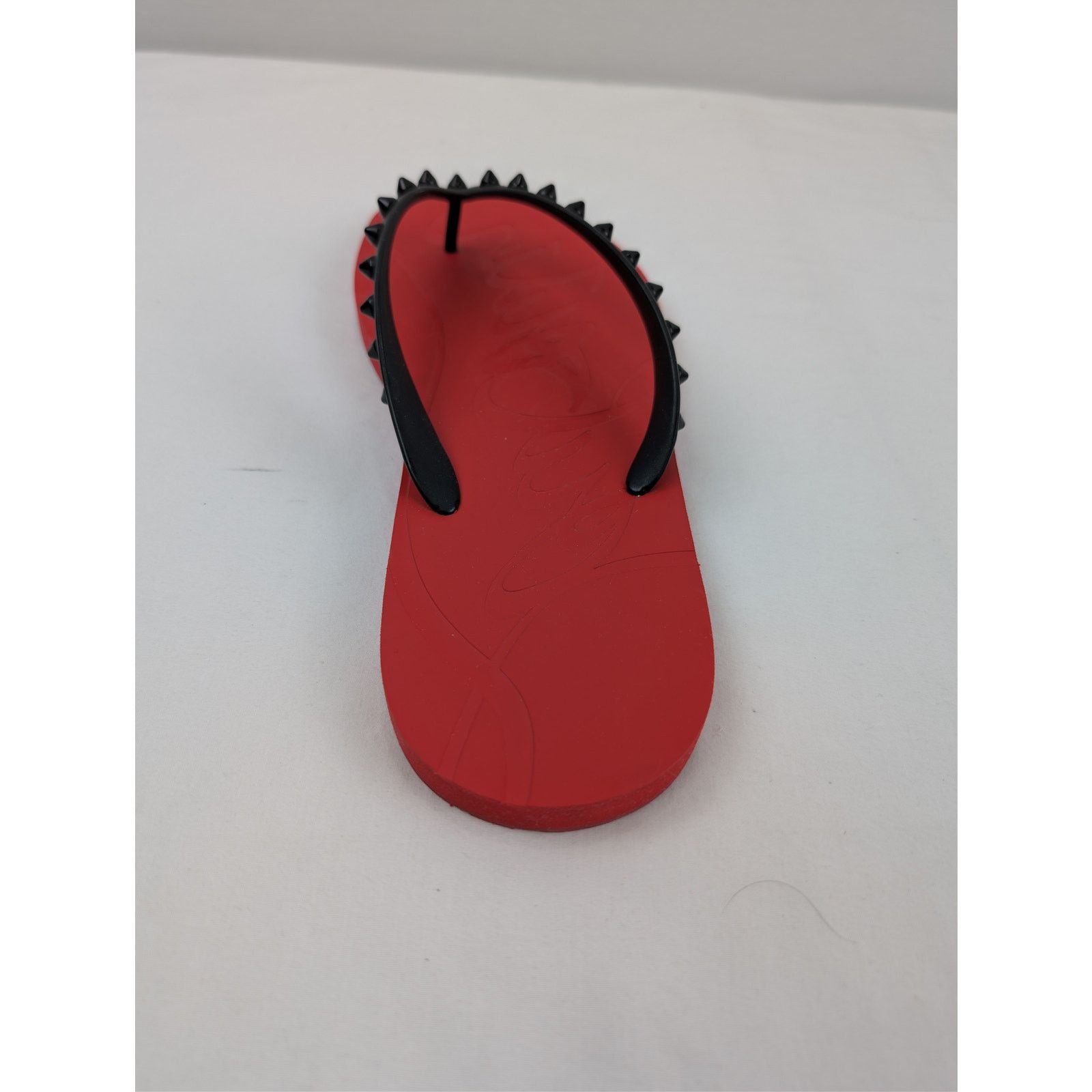 Christian Louboutin o1rshd1 Loubi Flip Flat Slide slipper in Red 46 Size US 13 / EU 46 - 14 Thumbnail