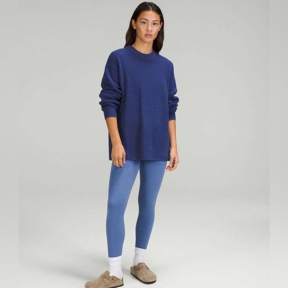 Lululemon Lululemon Merino Wool-Blend Ribbed Crewneck Sweater Heathere Size XL / US 12-14 / IT 48-50 - 1 Thumbnail